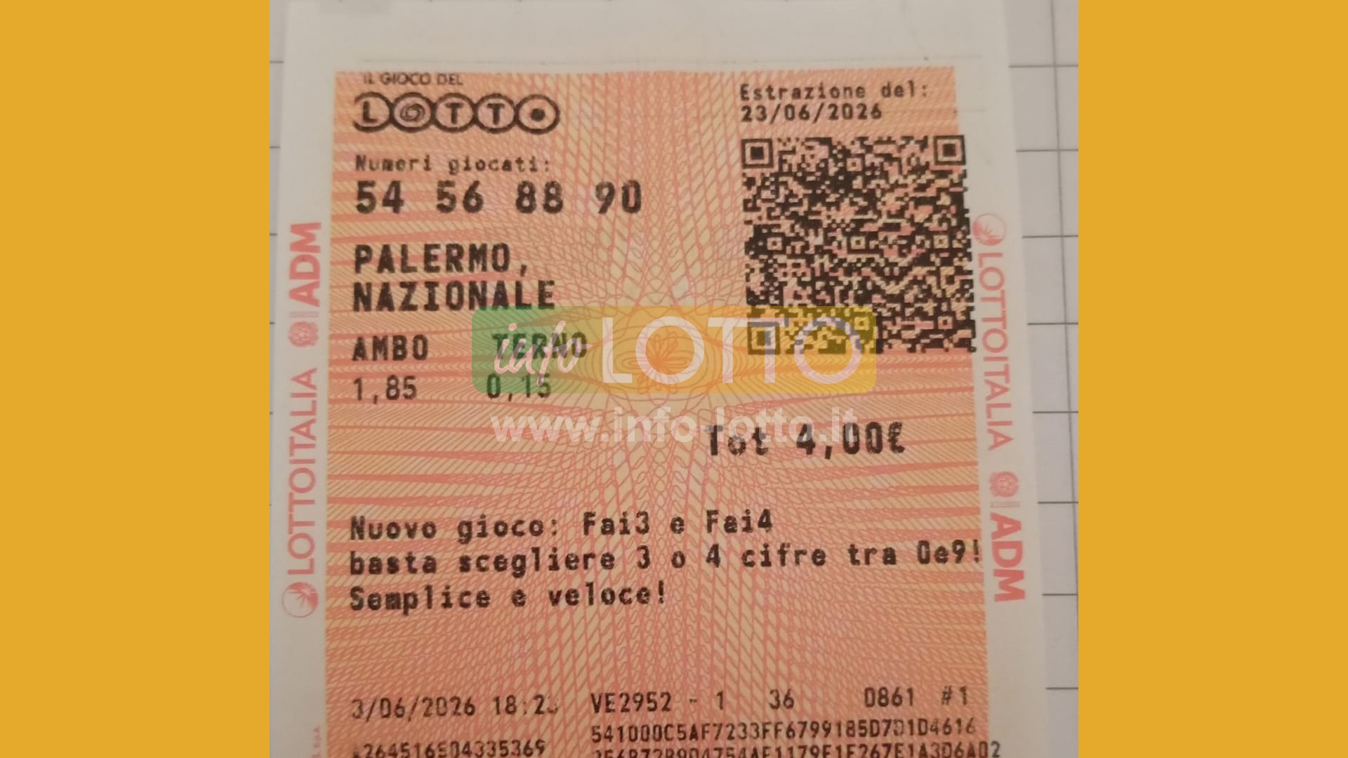 Vincita Giugno 2026