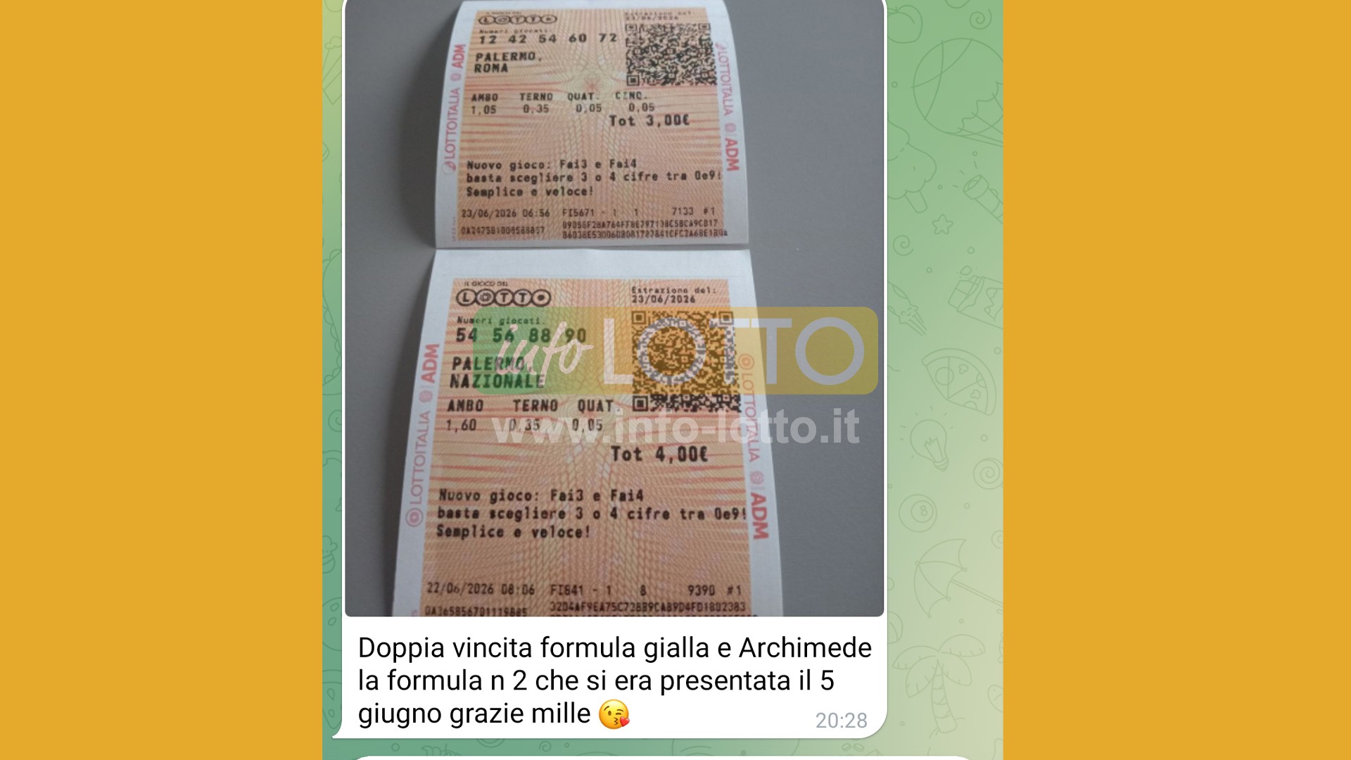 Vincita Giugno 2026