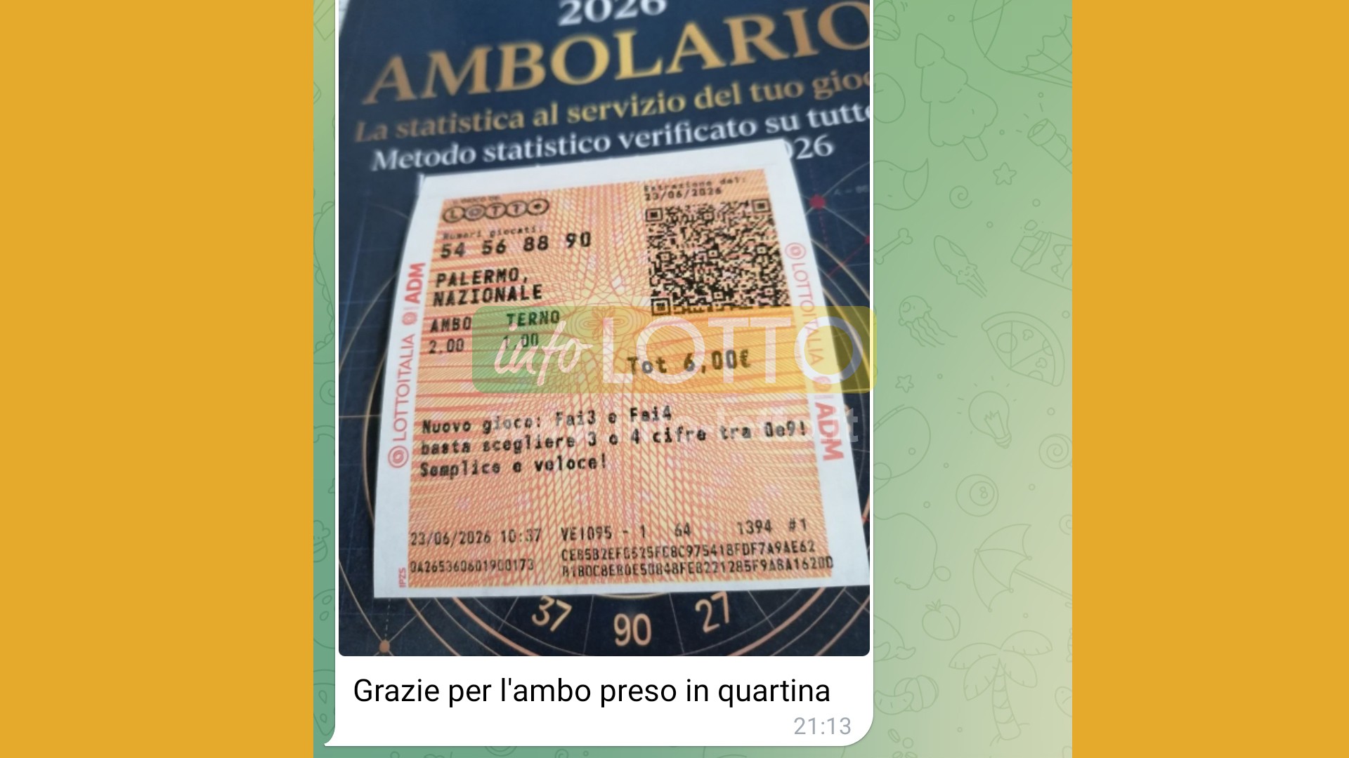 Vincita Giugno 2026