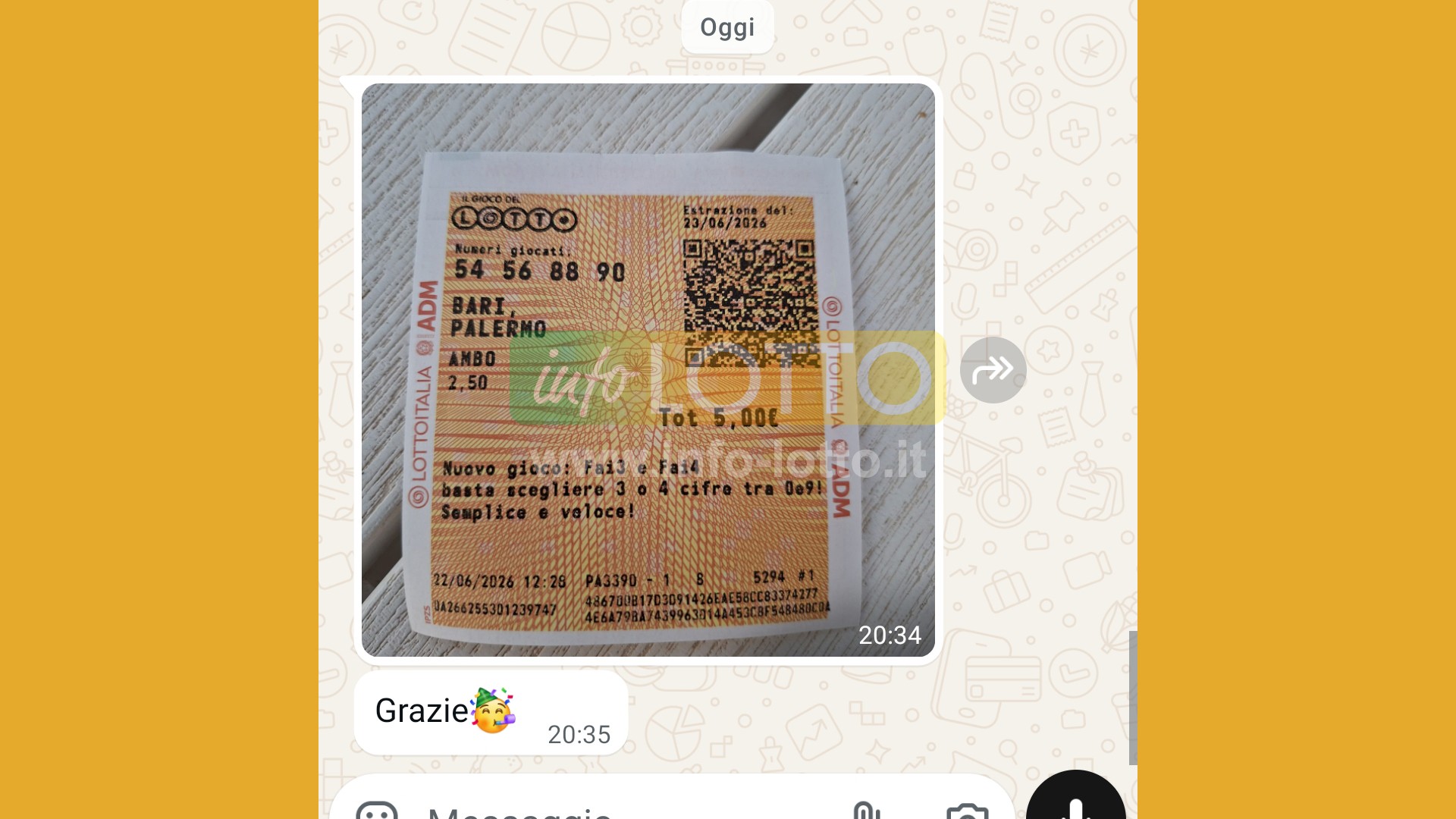 Vincita Giugno 2026