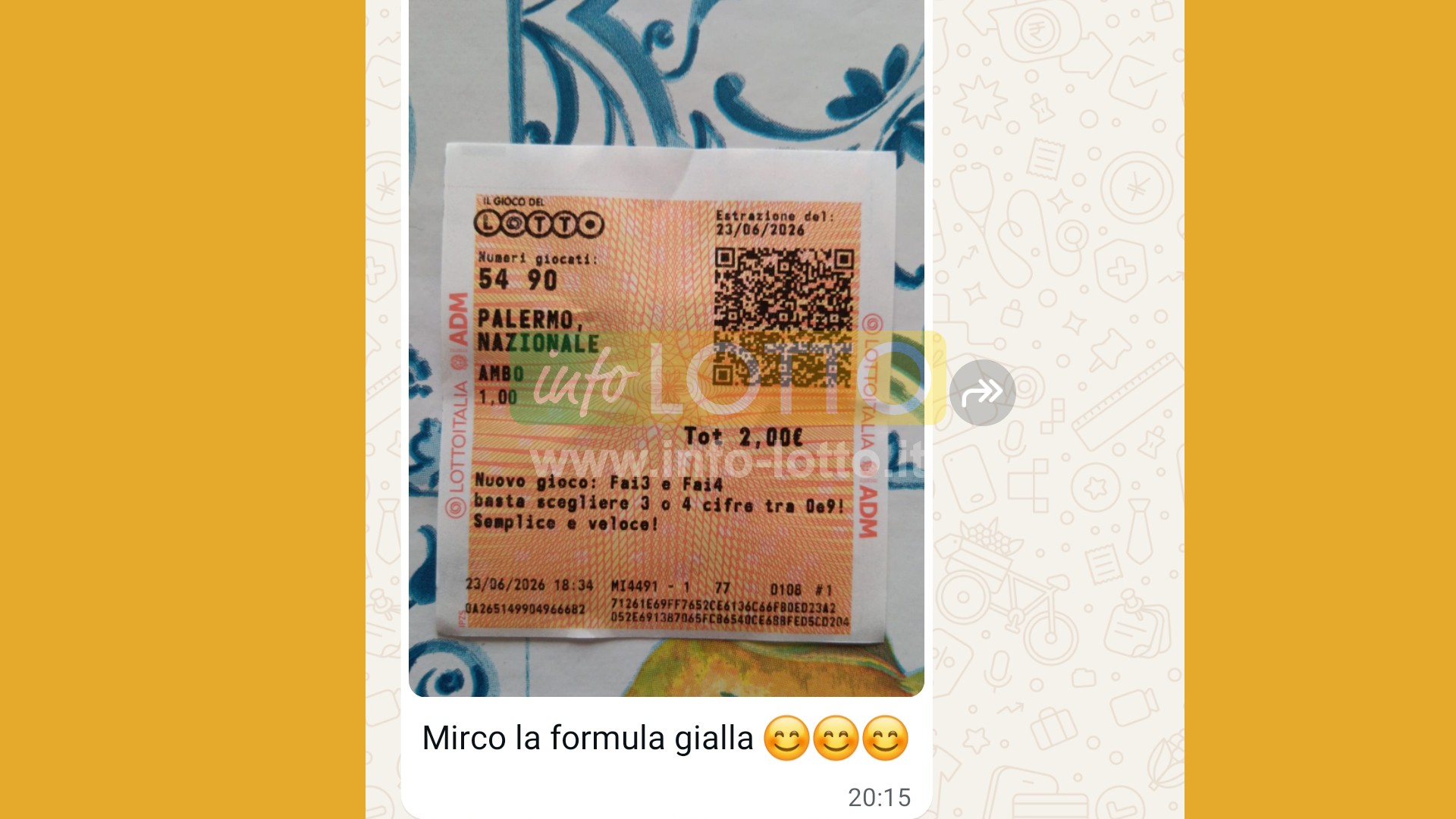 Vincita Giugno 2026