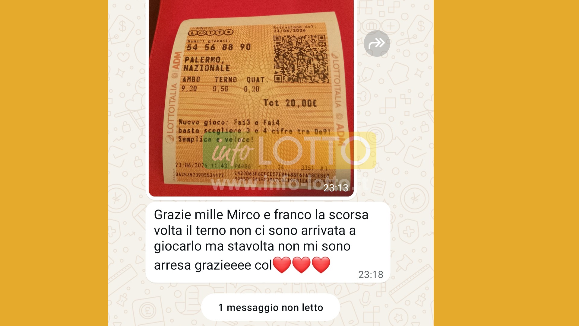 Vincita Giugno 2026
