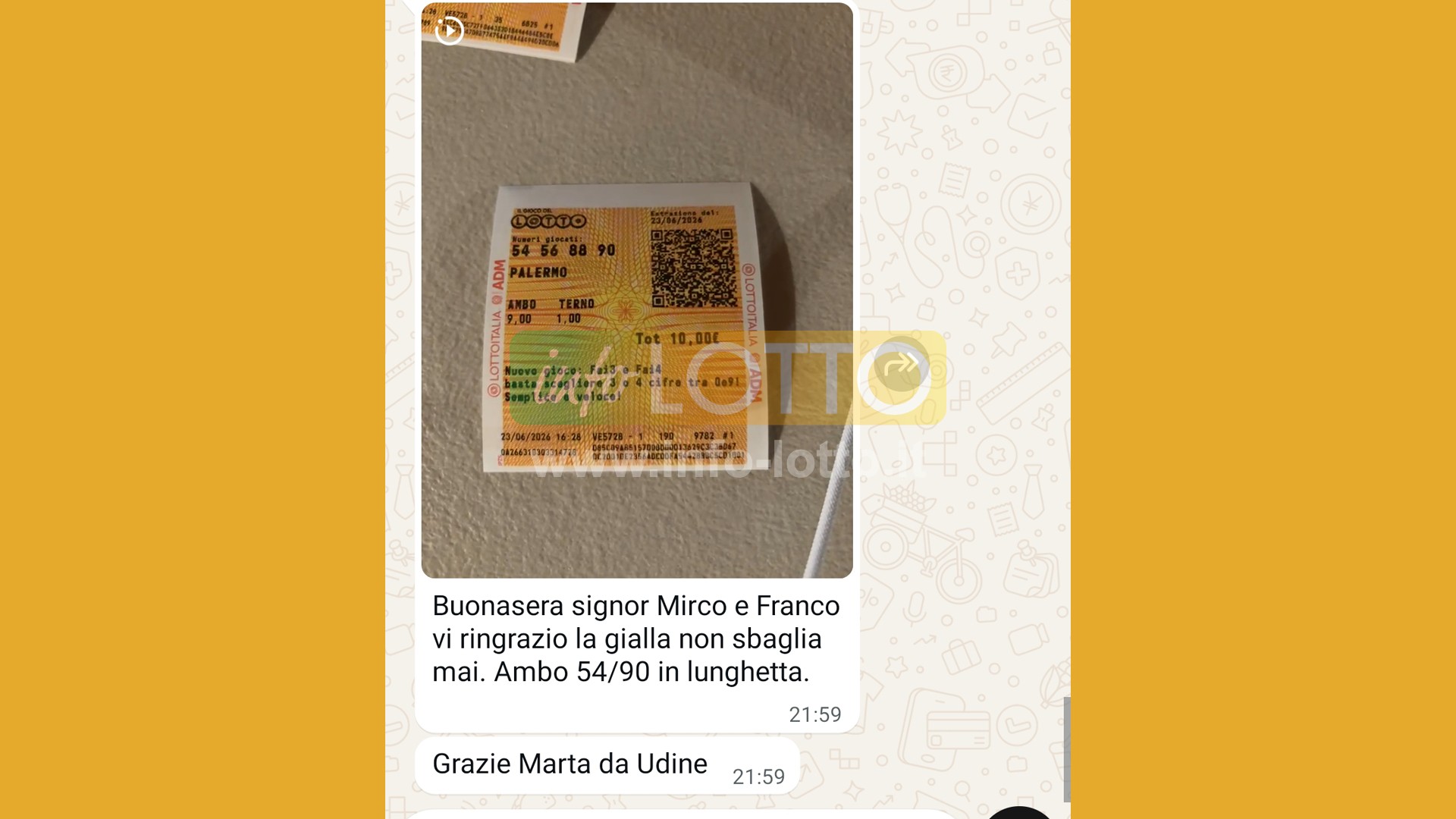 Vincita Giugno 2026