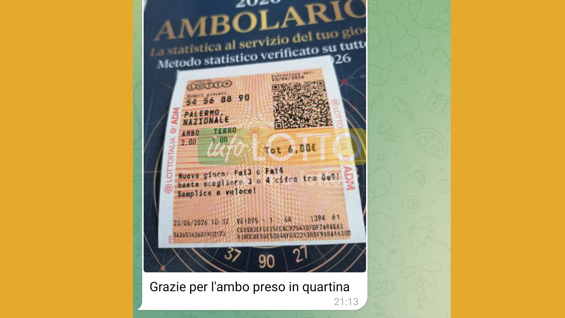 Vincita Giugno 2026