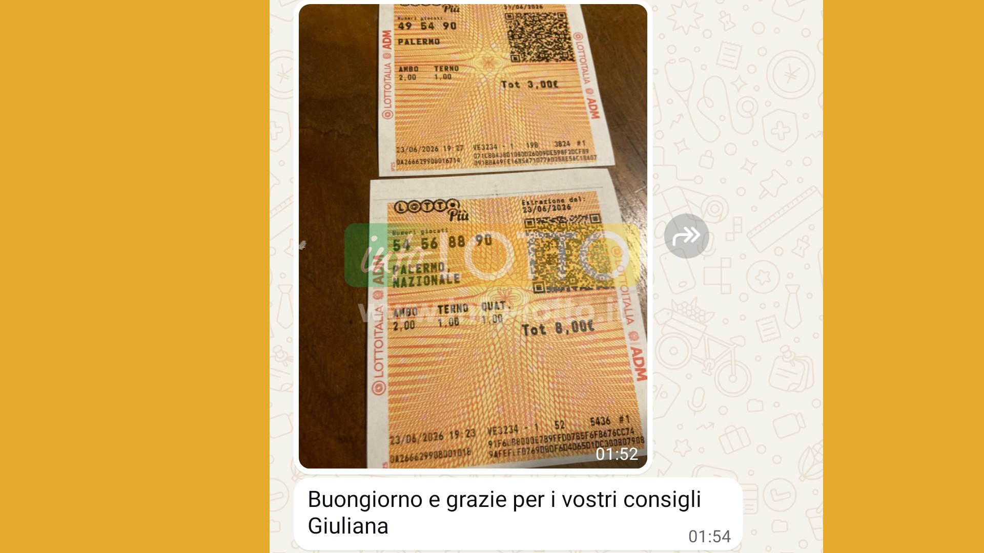 Vincita Giugno 2026