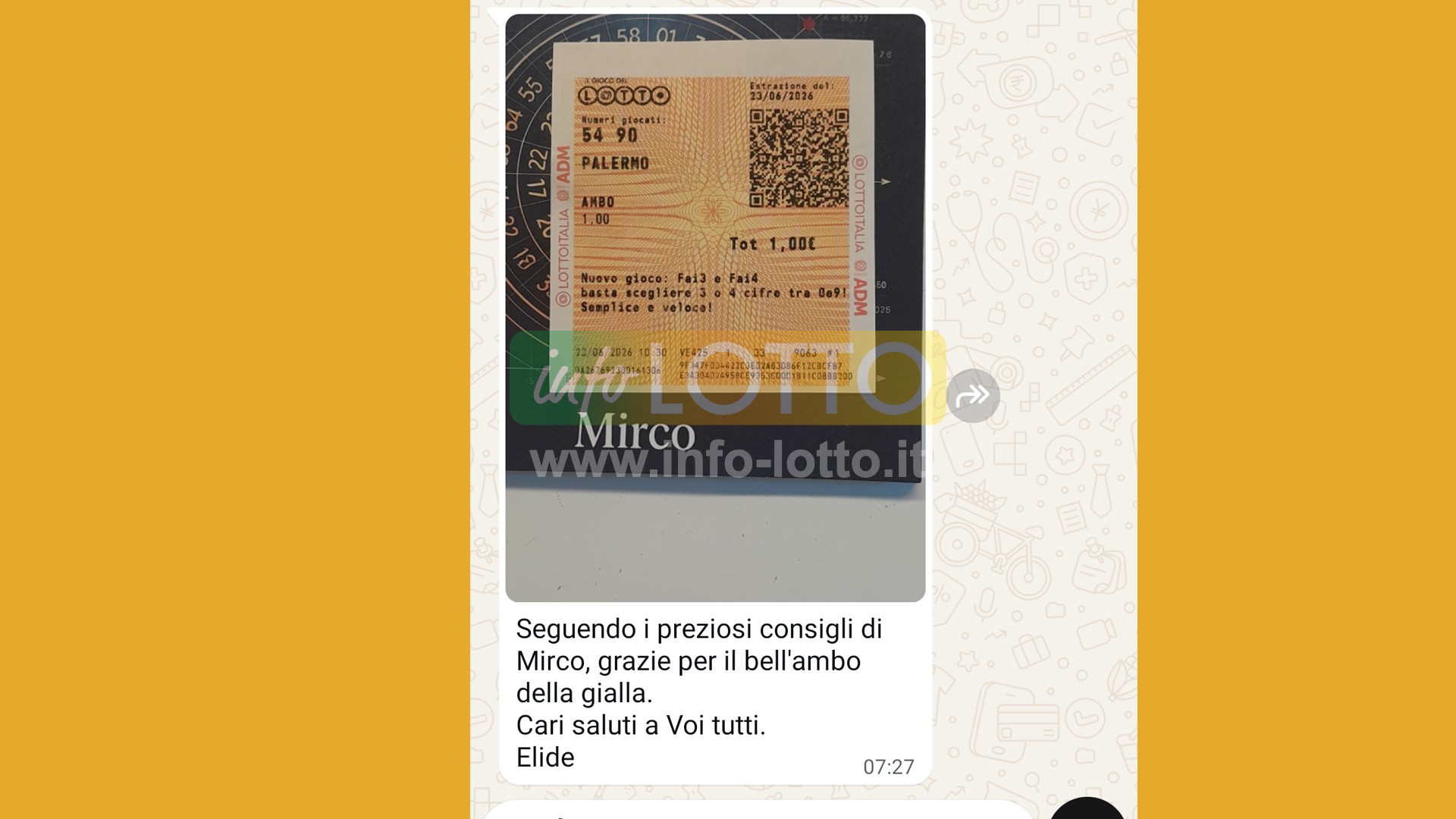 Vincita Giugno 2026
