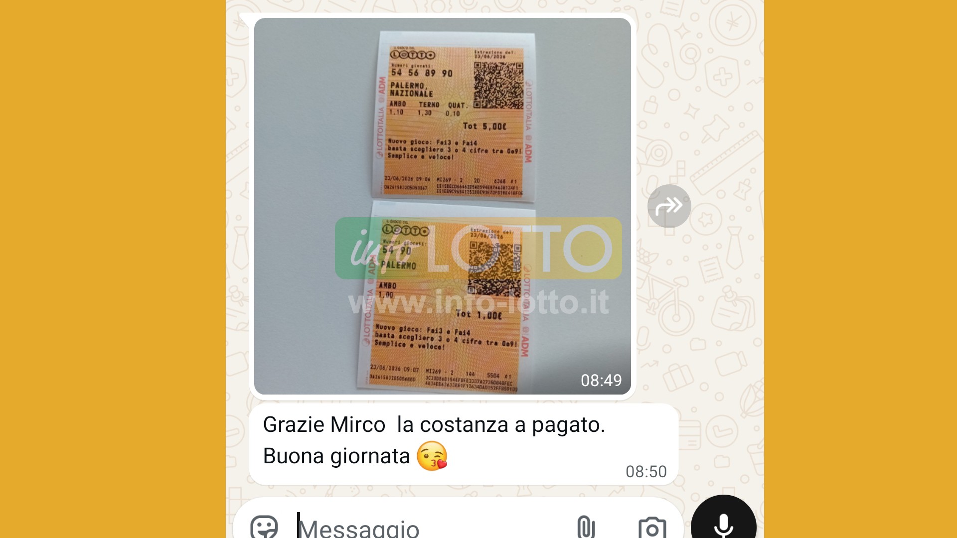 Vincita Giugno 2026