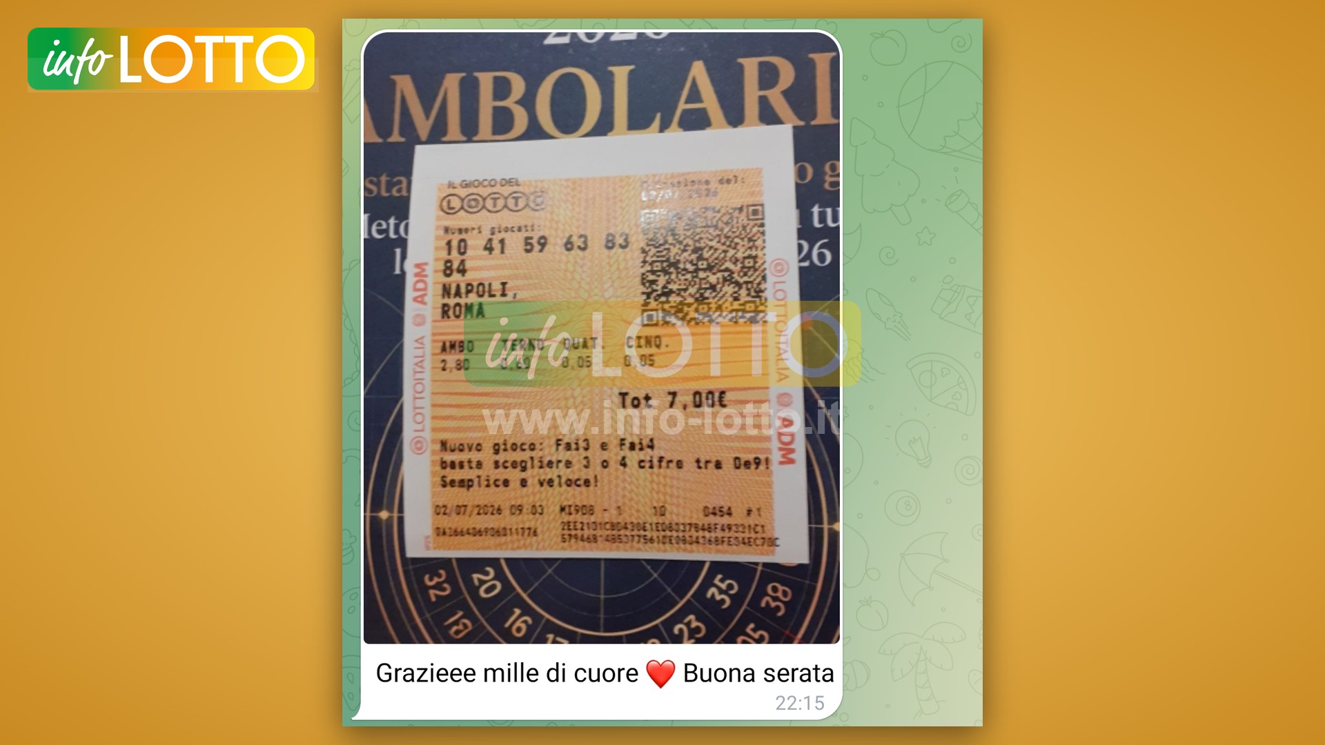Vincita Luglio 2026