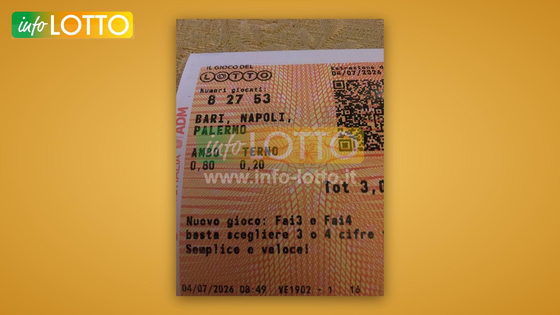 Vincita Luglio 2026