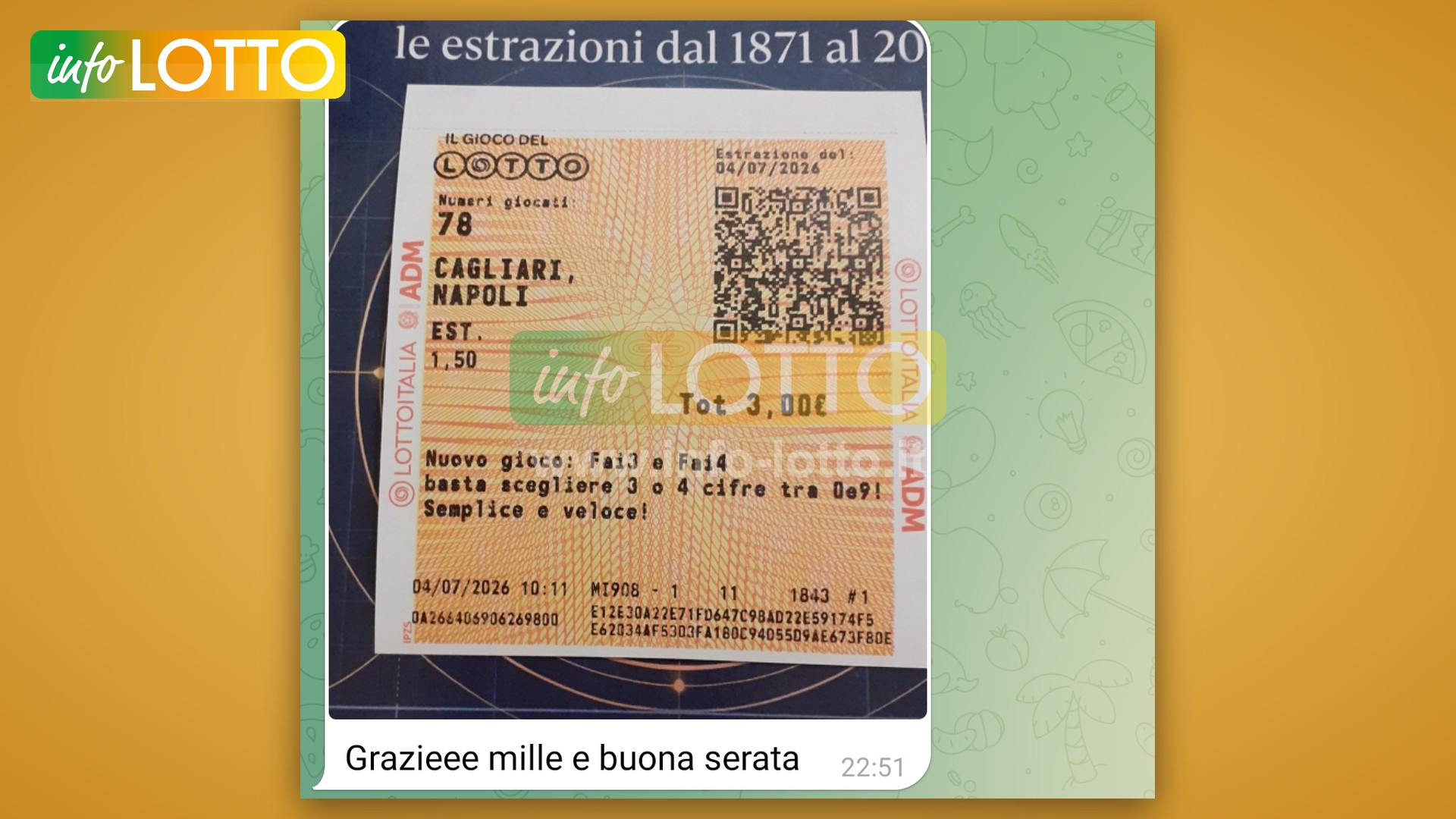 Vincita Luglio 2026