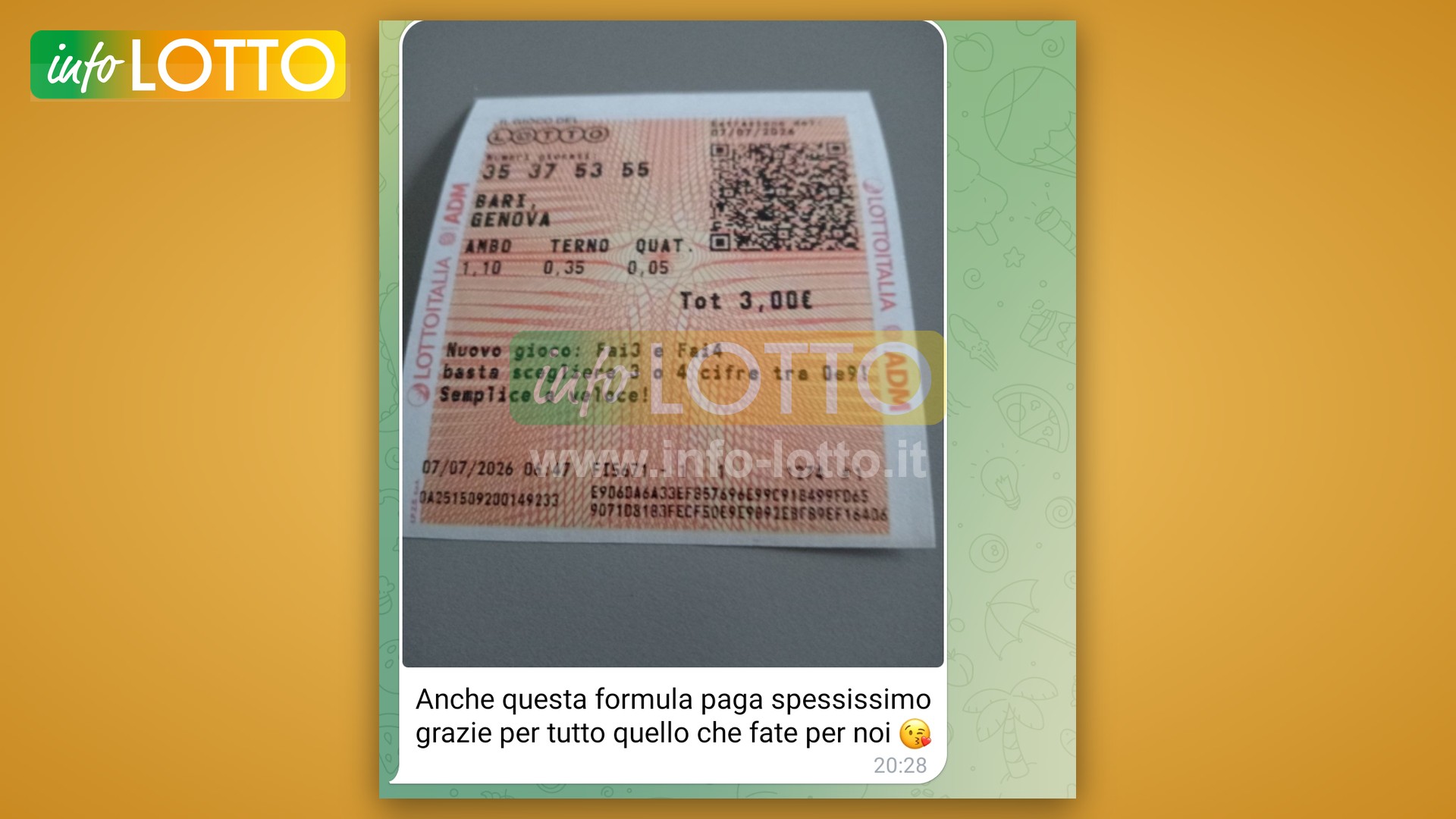 Vincita Luglio 2026