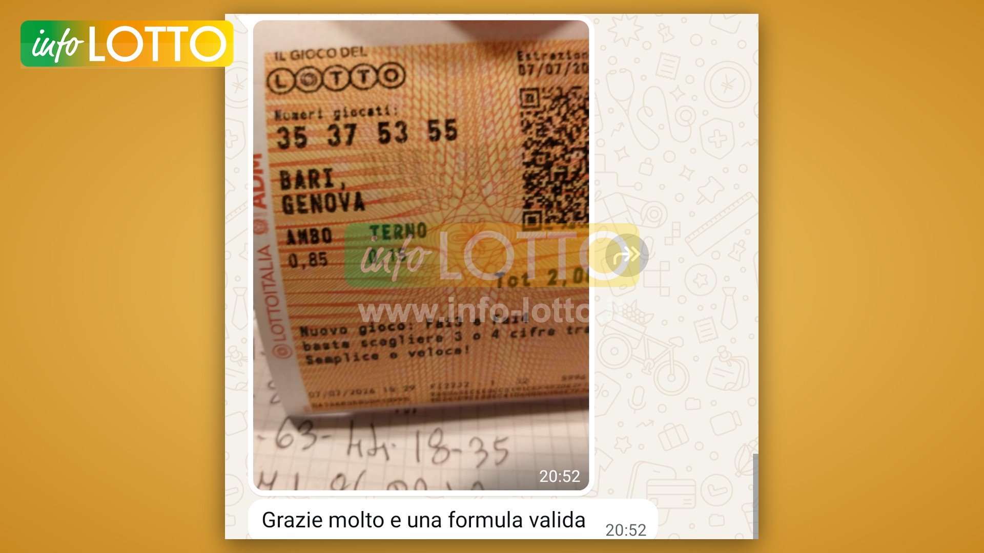 Vincita Luglio 2026