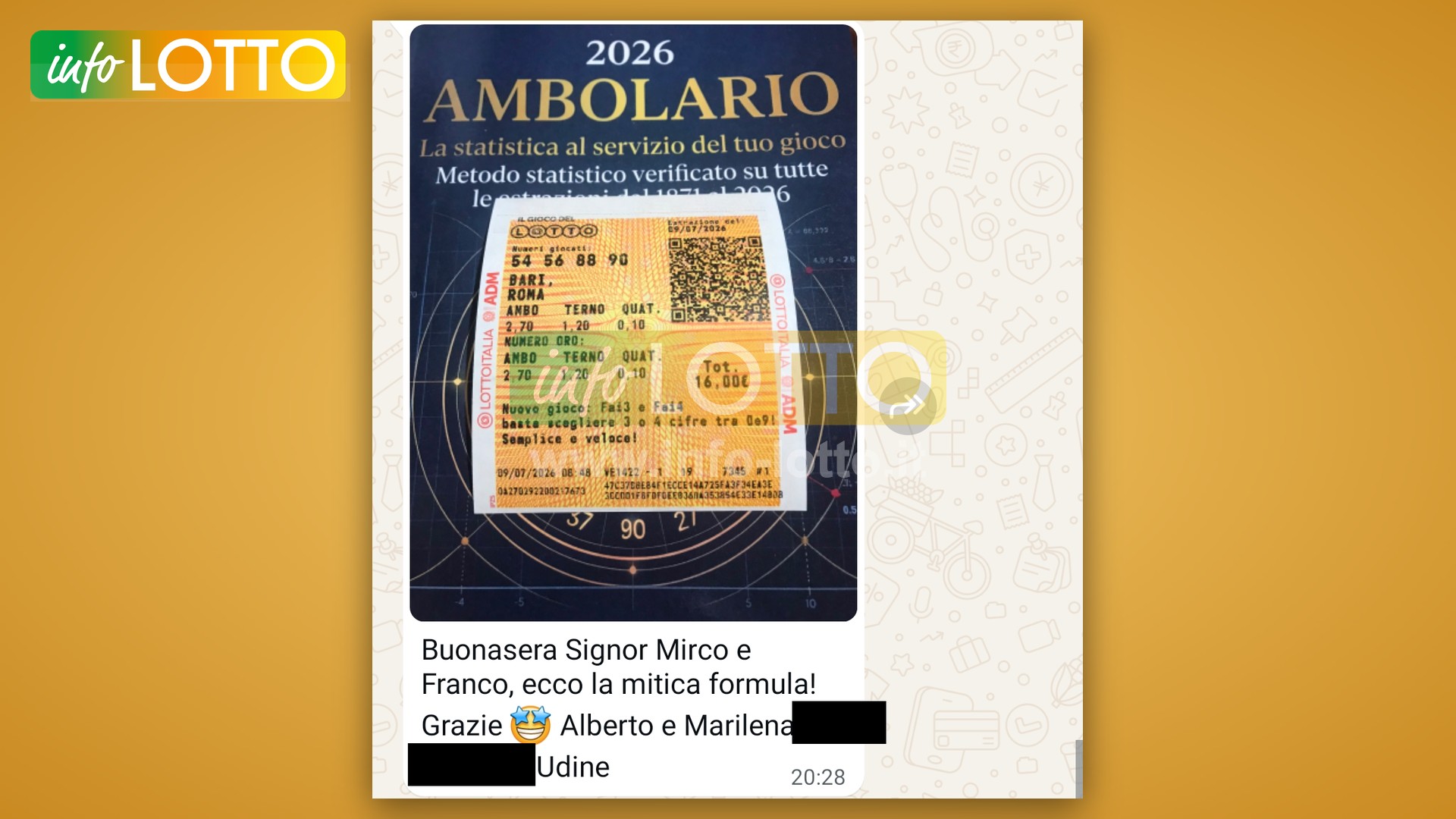 Vincita Luglio 2026