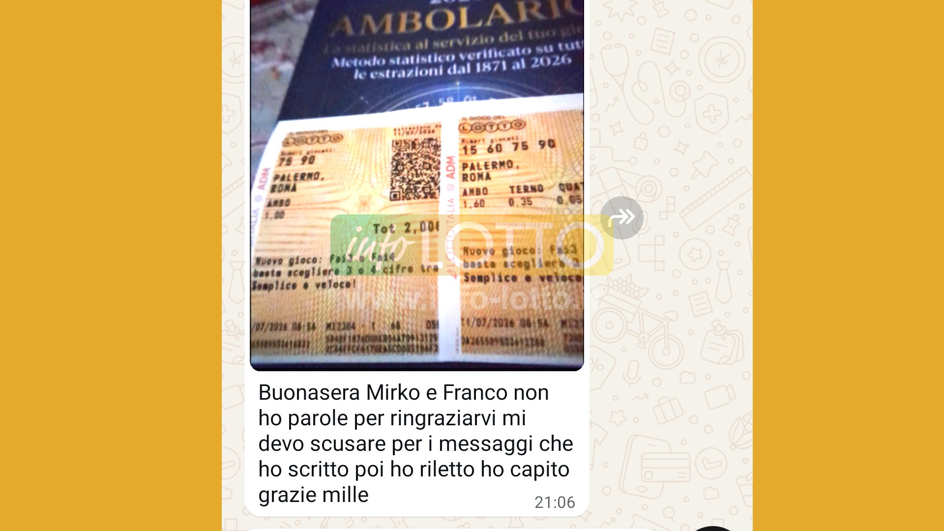 Vincita Luglio 2026