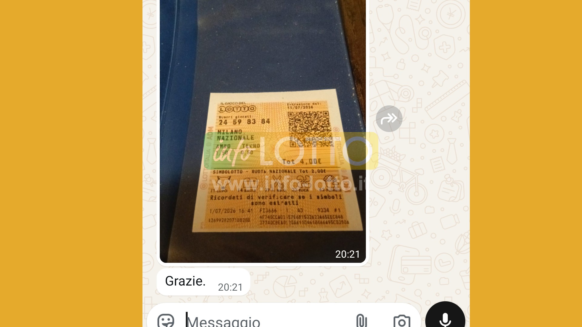 Vincita Luglio 2026