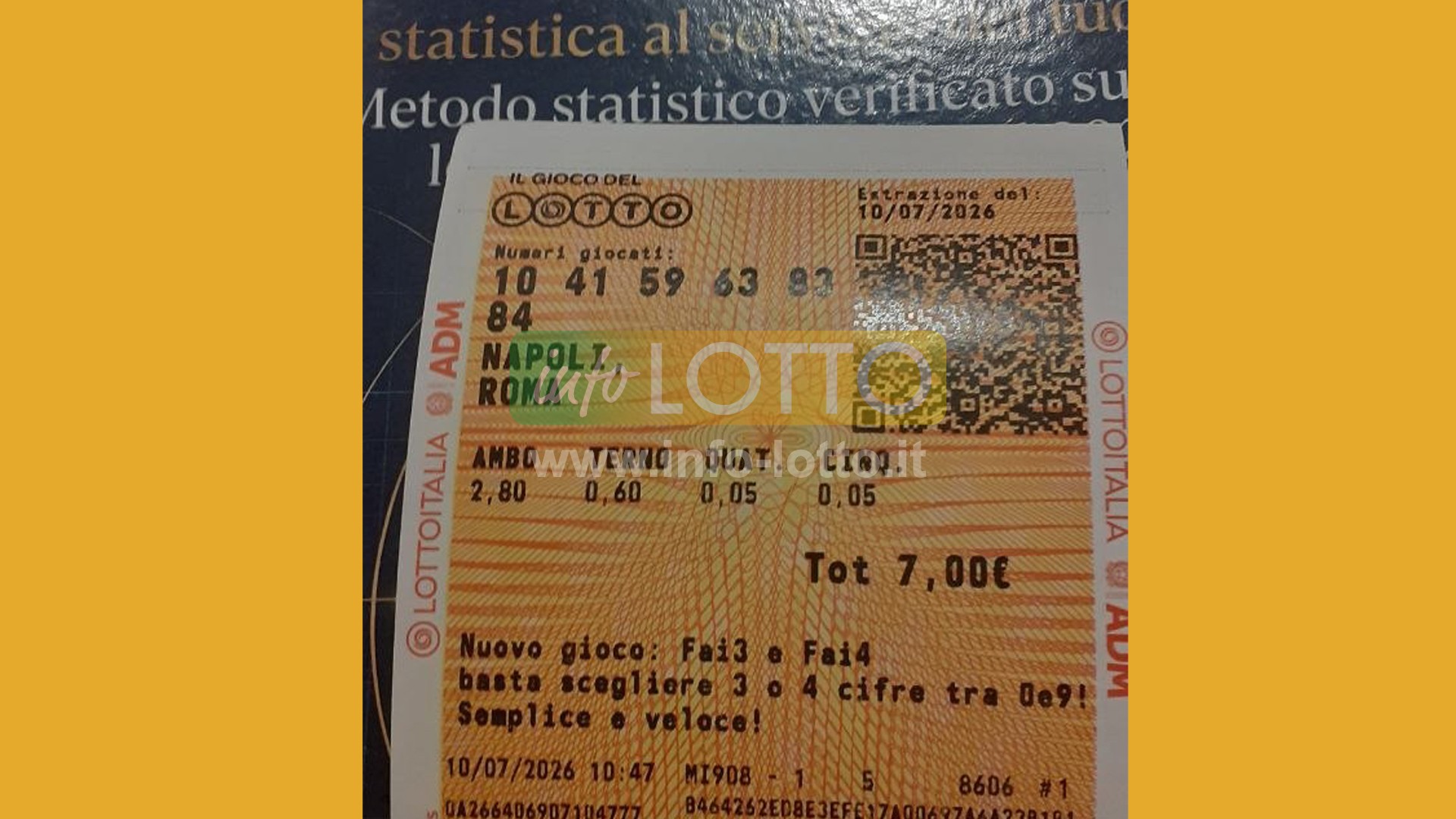 Vincita Luglio 2026