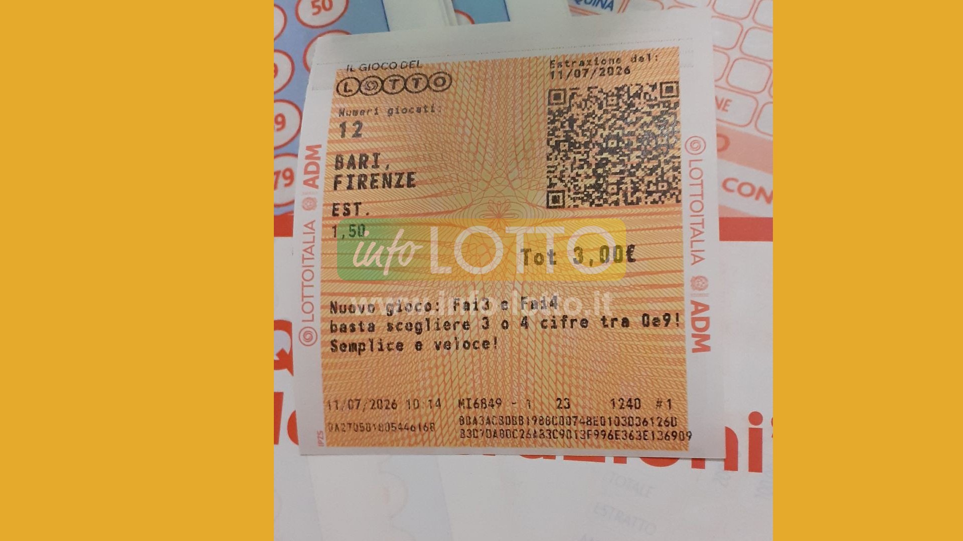 Vincita Luglio 2026