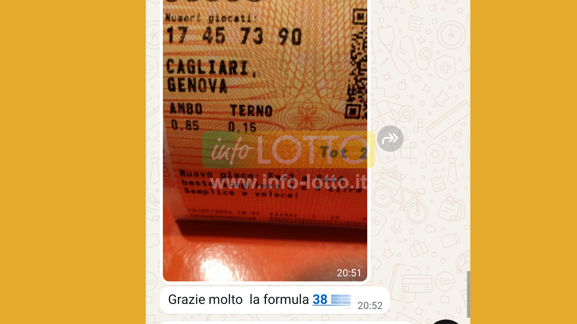 Vincita Luglio 2026