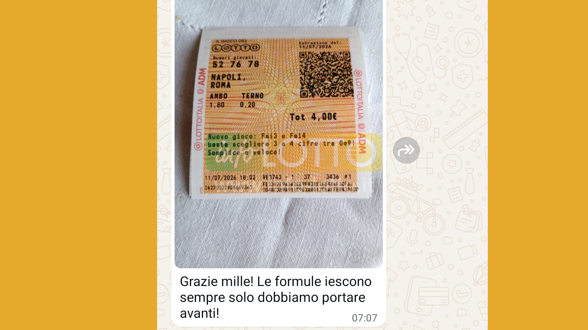 Vincita Luglio 2026