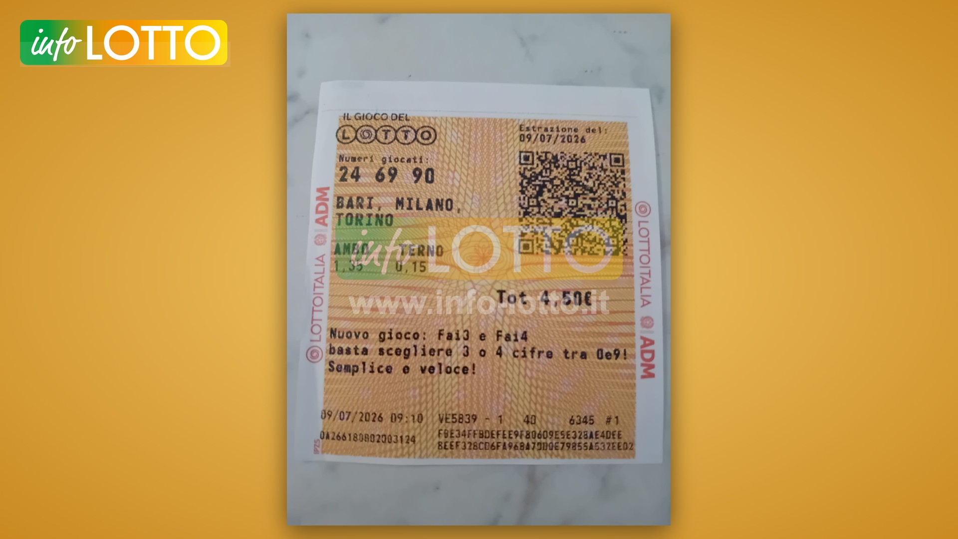 Vincita Luglio 2026