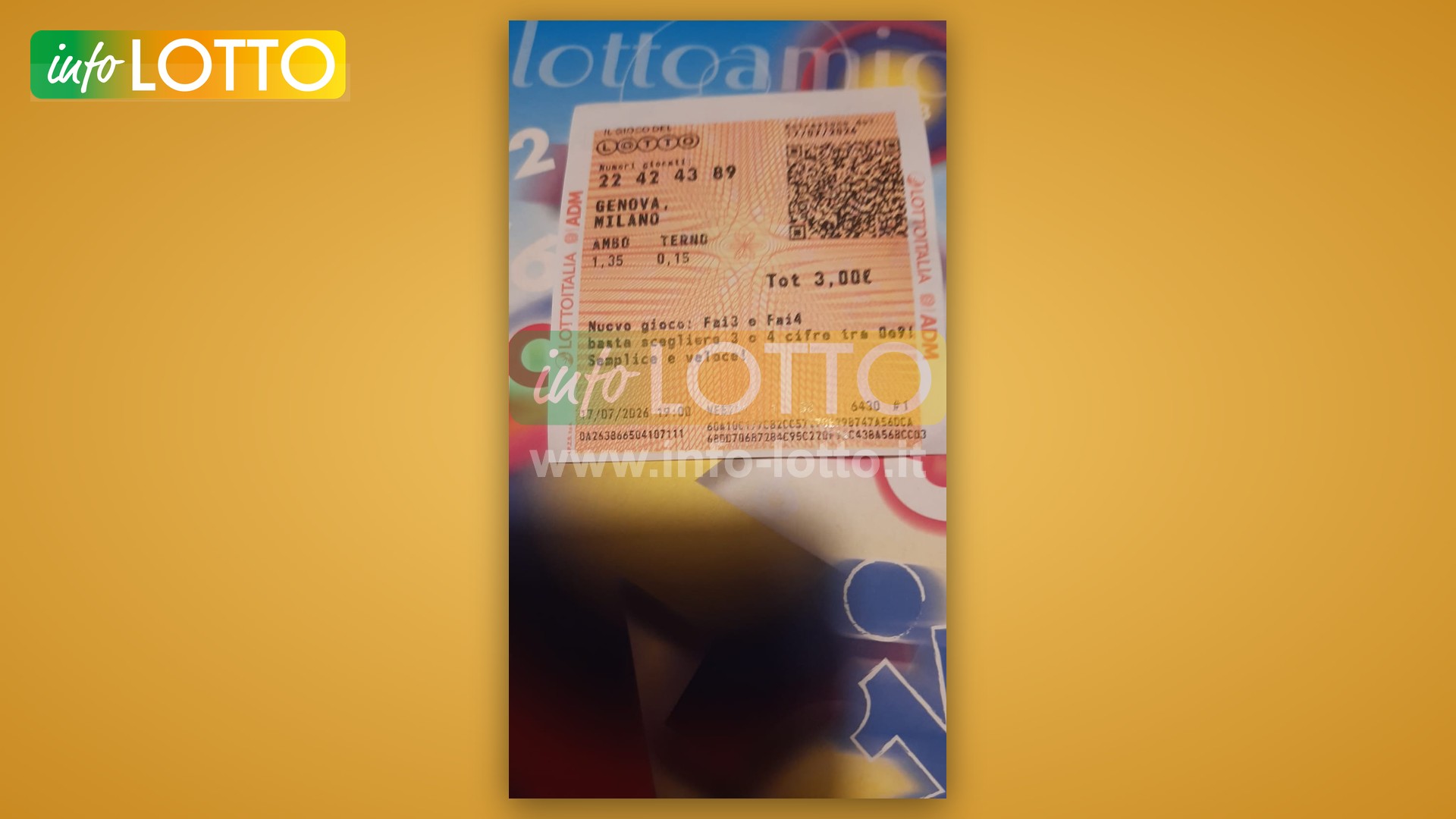 Vincita Luglio 2026