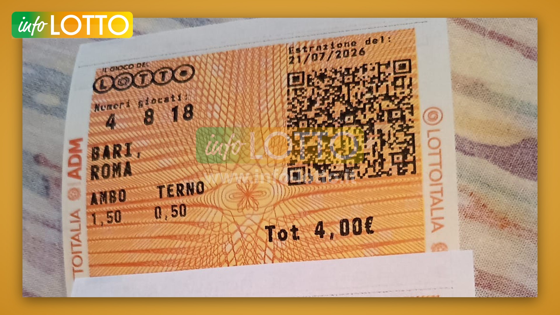 Vincita Luglio 2026
