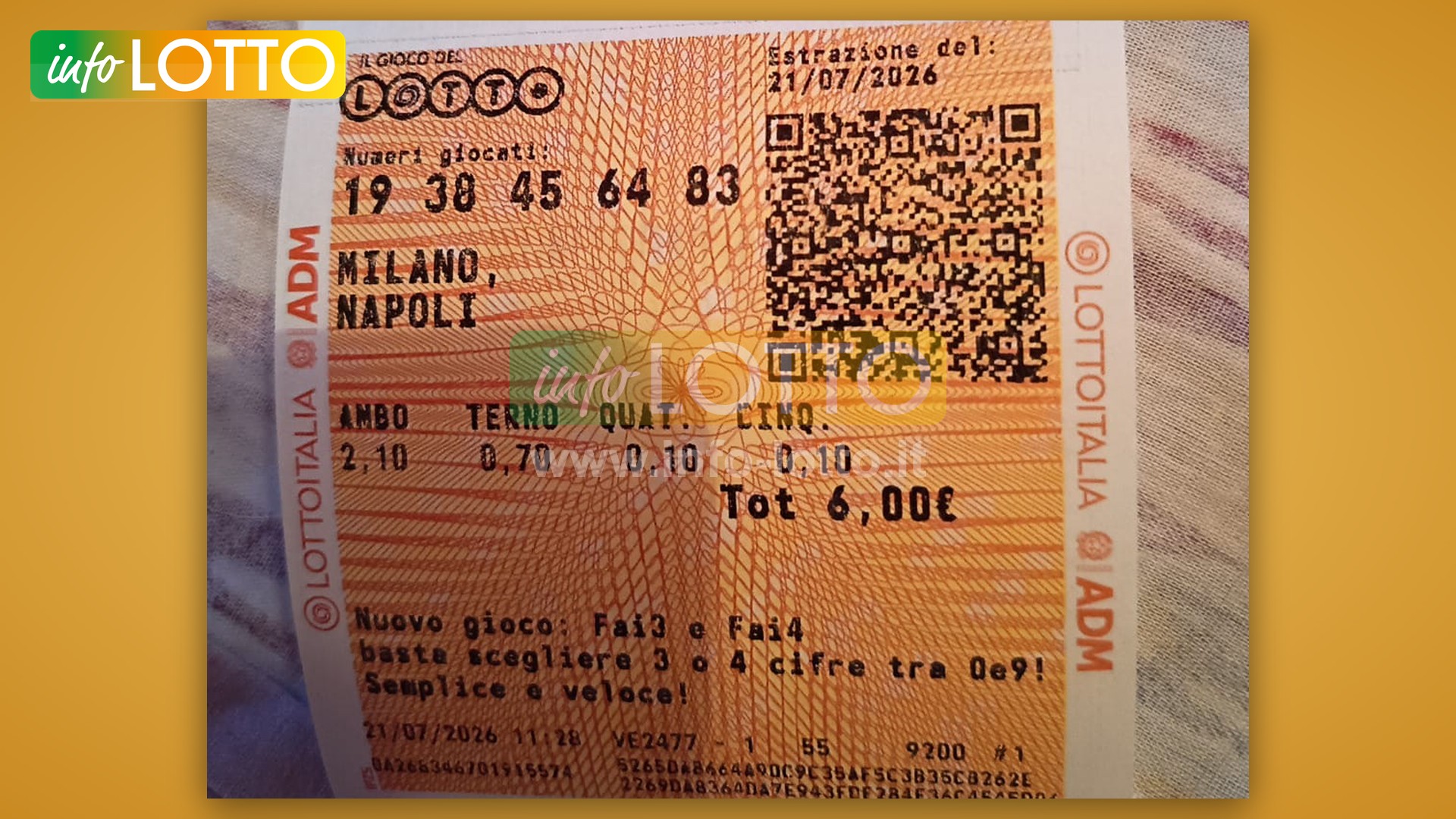Vincita Luglio 2026