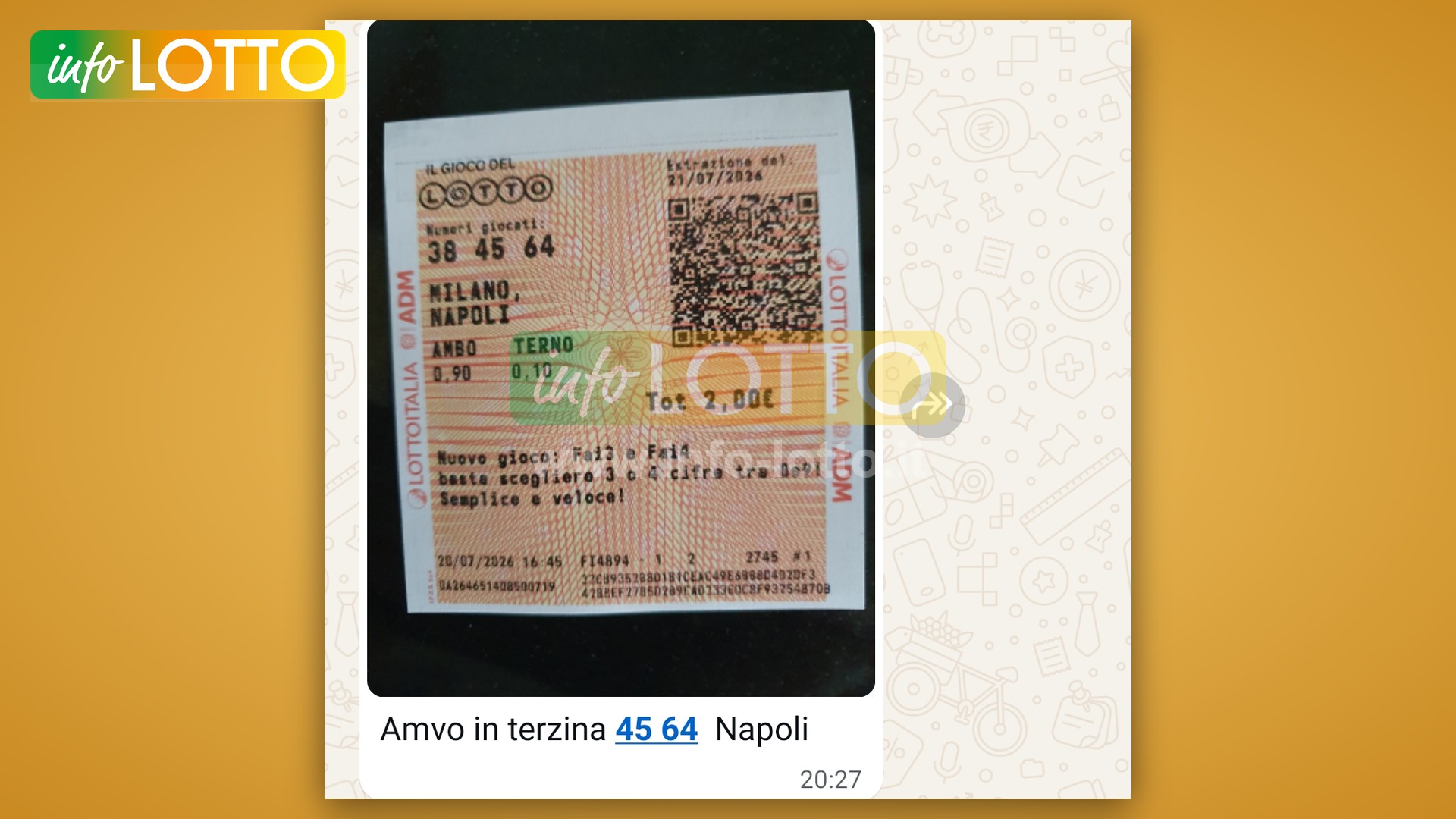 Vincita Luglio 2026
