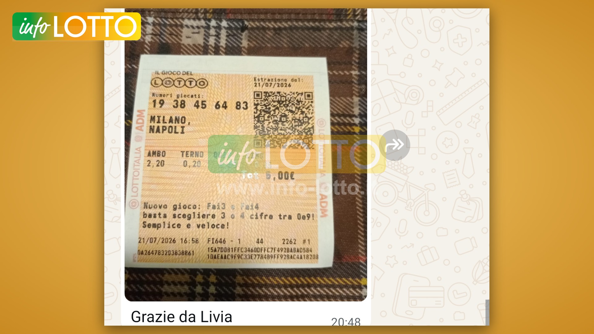 Vincita Luglio 2026