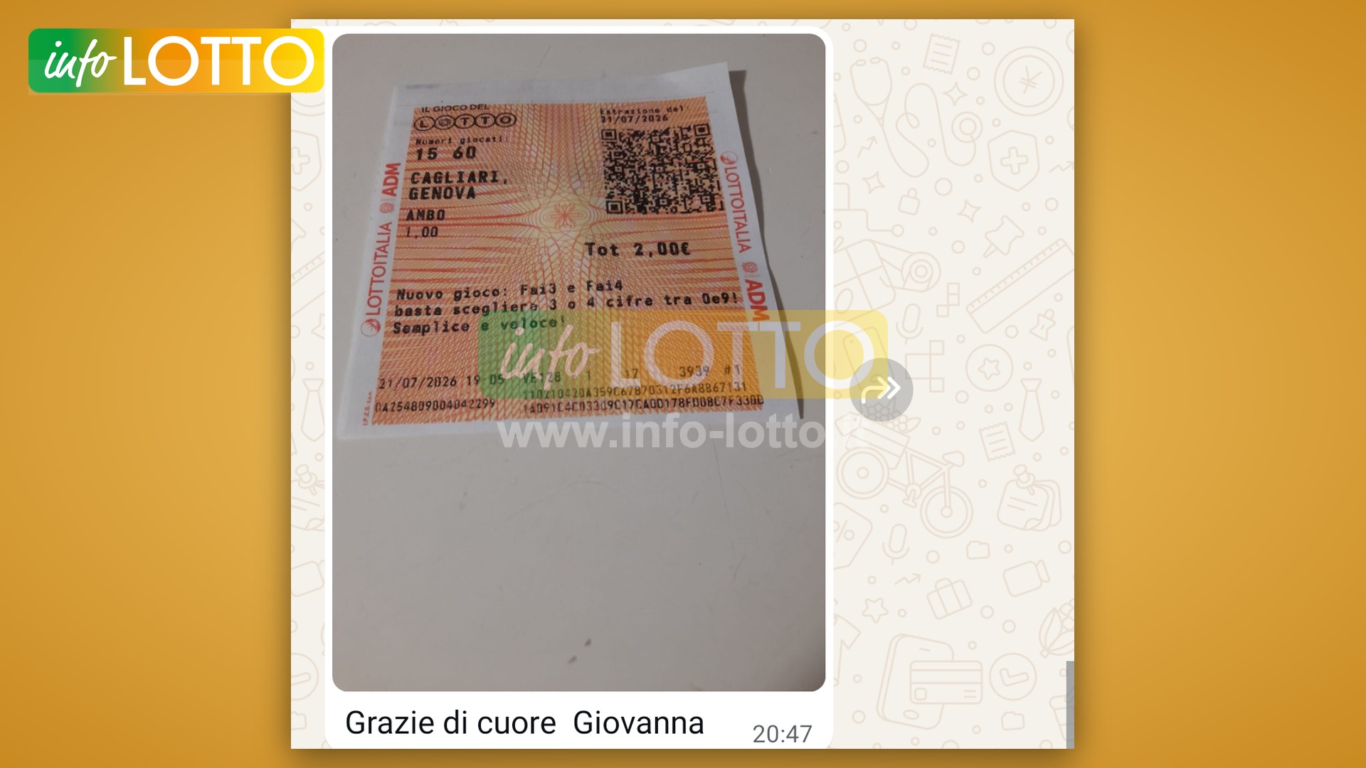 Vincita Luglio 2026