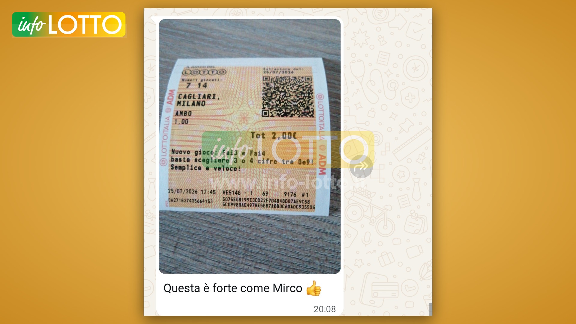 Vincita Luglio 2026