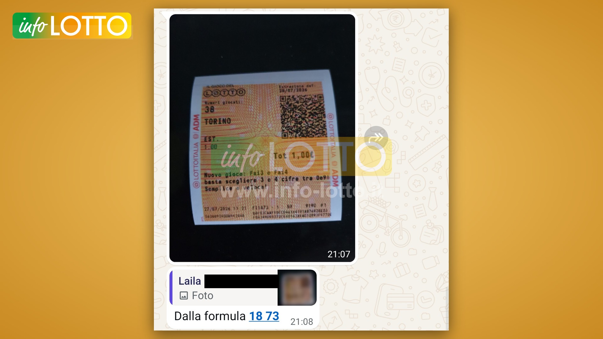 Vincita Luglio 2026