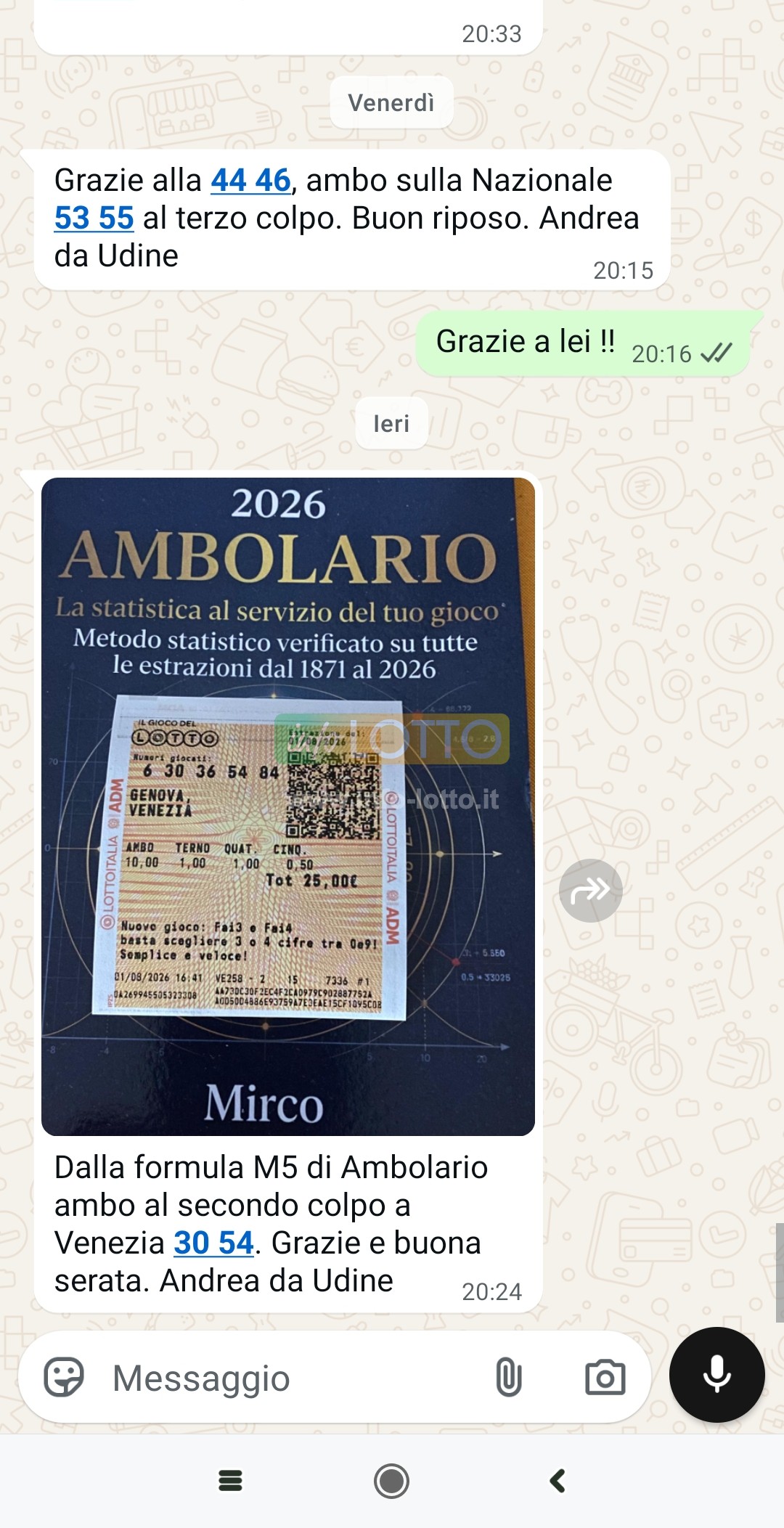 Vincita Agosto 2026