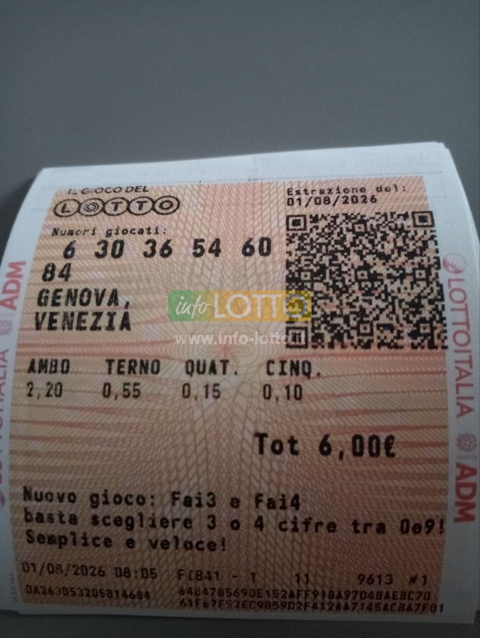 Vincita Agosto 2026