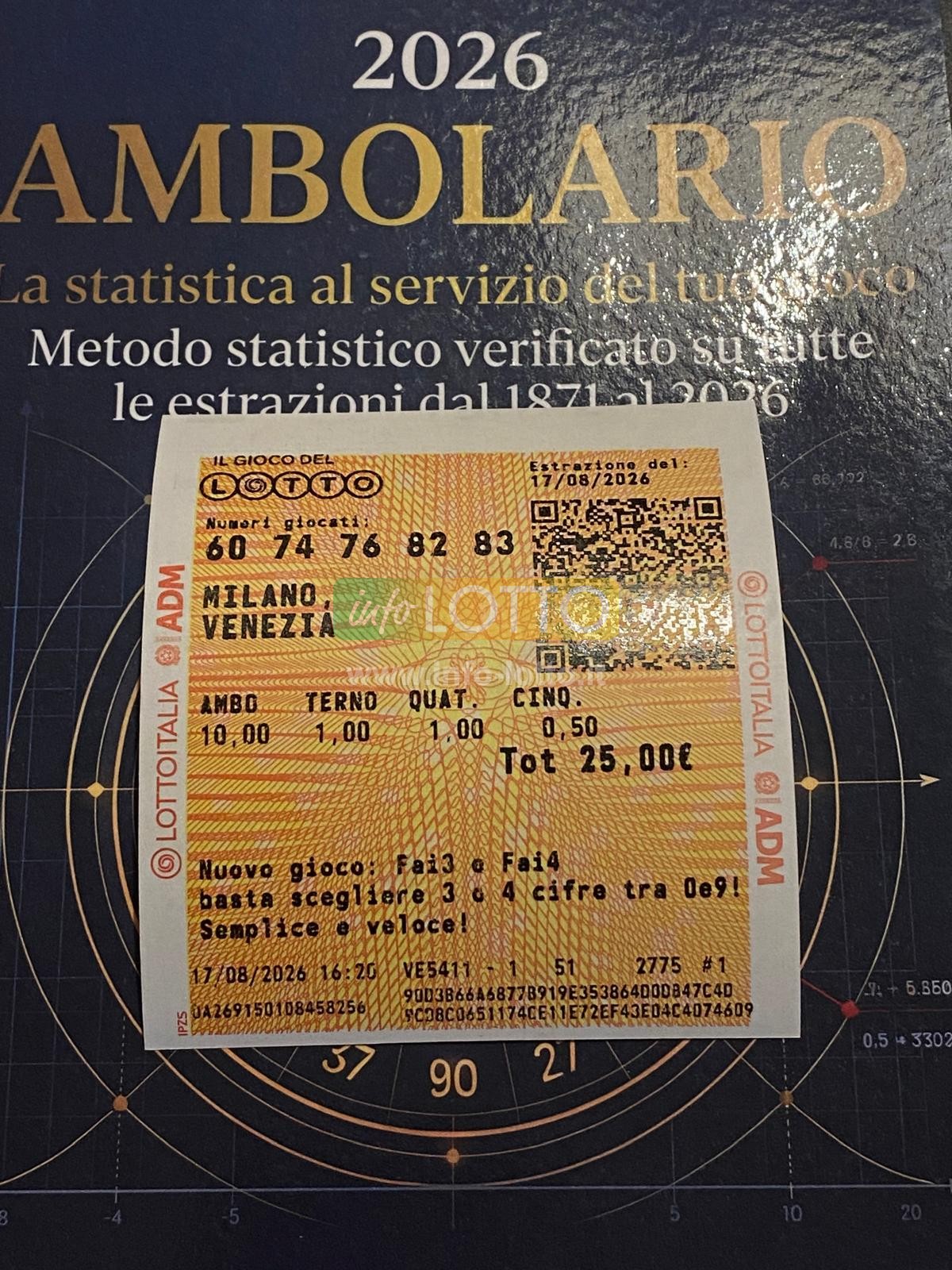Vincita Agosto 2026