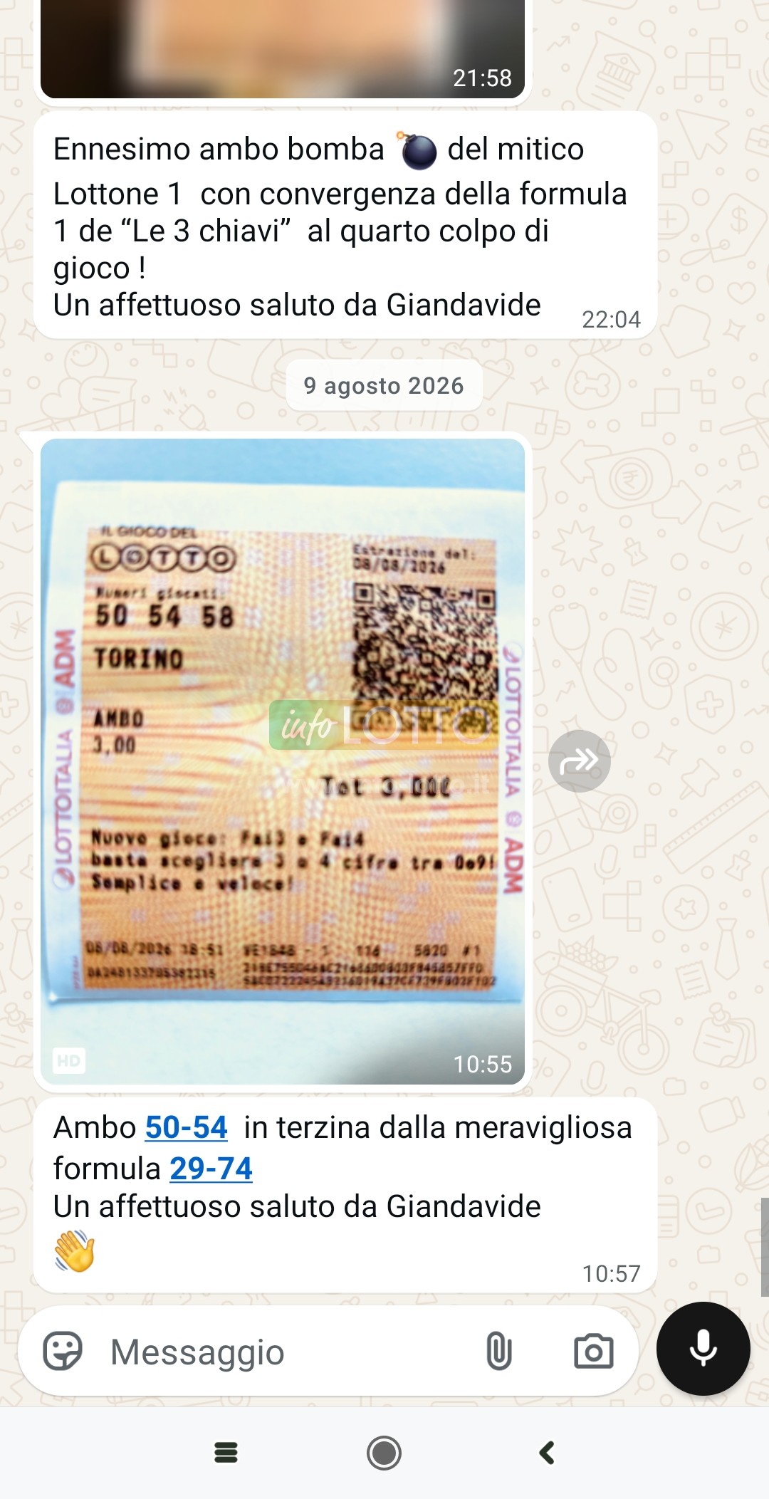Vincita Agosto 2026