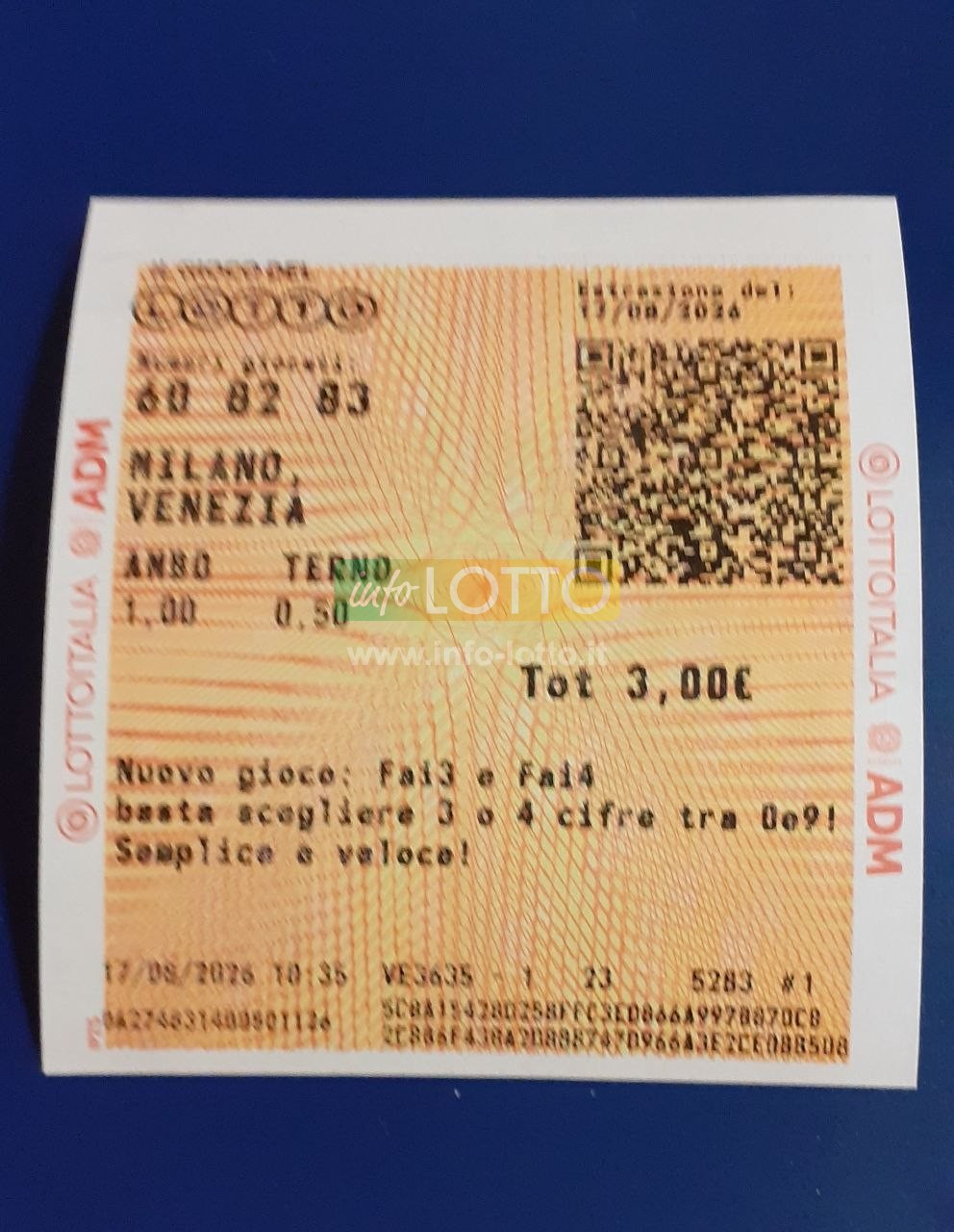 Vincita Agosto 2026