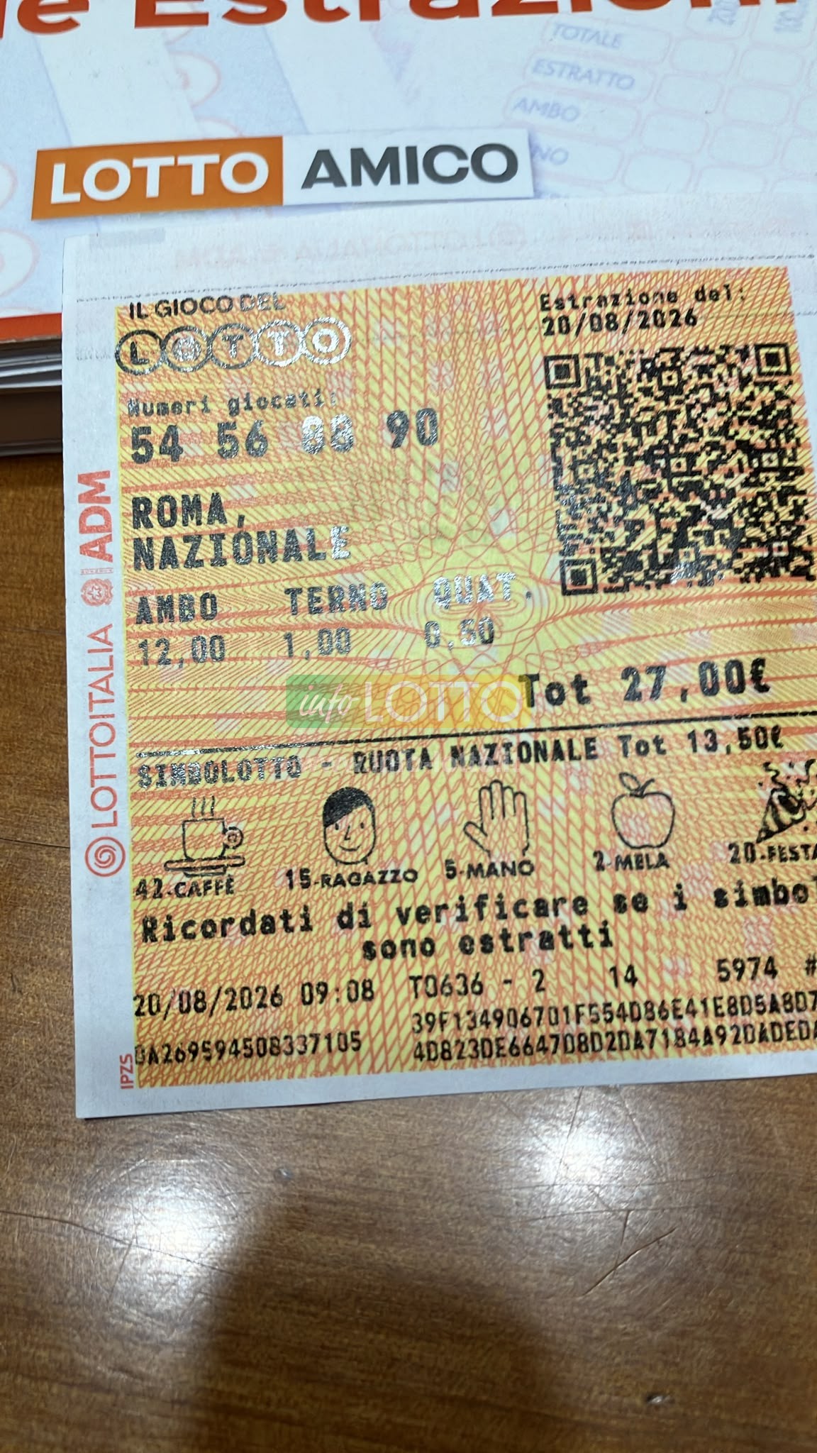 Vincita Agosto 2026