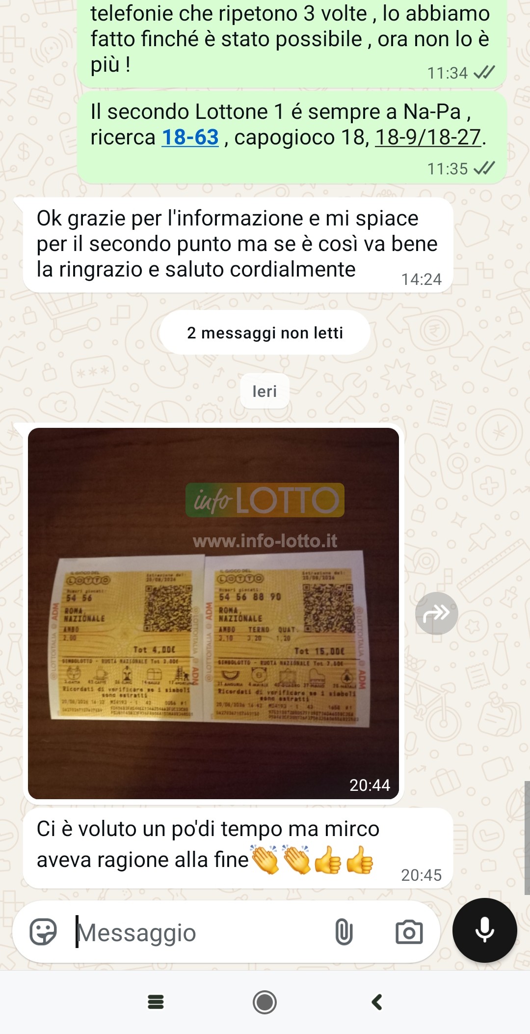 Vincita Agosto 2026