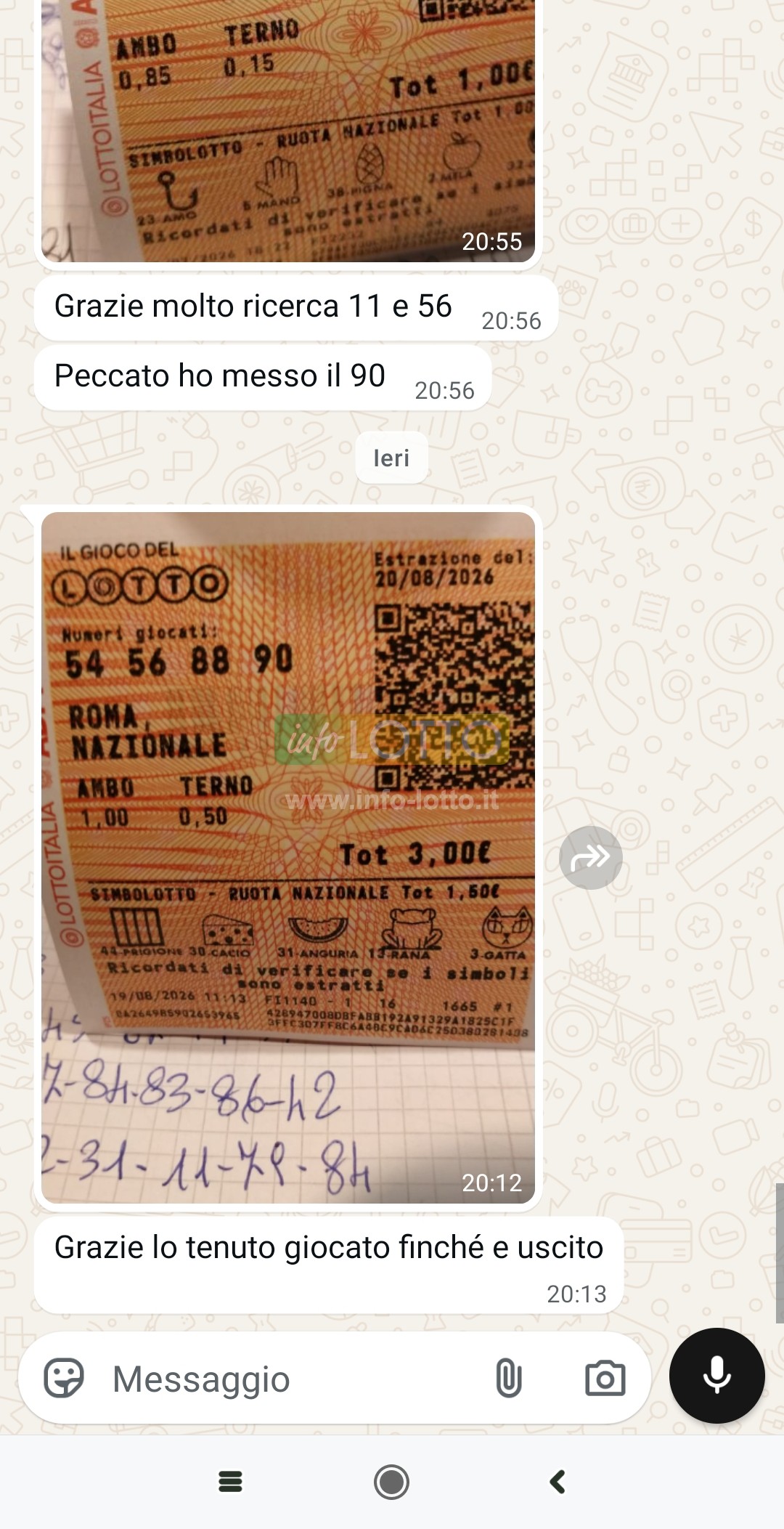 Vincita Agosto 2026