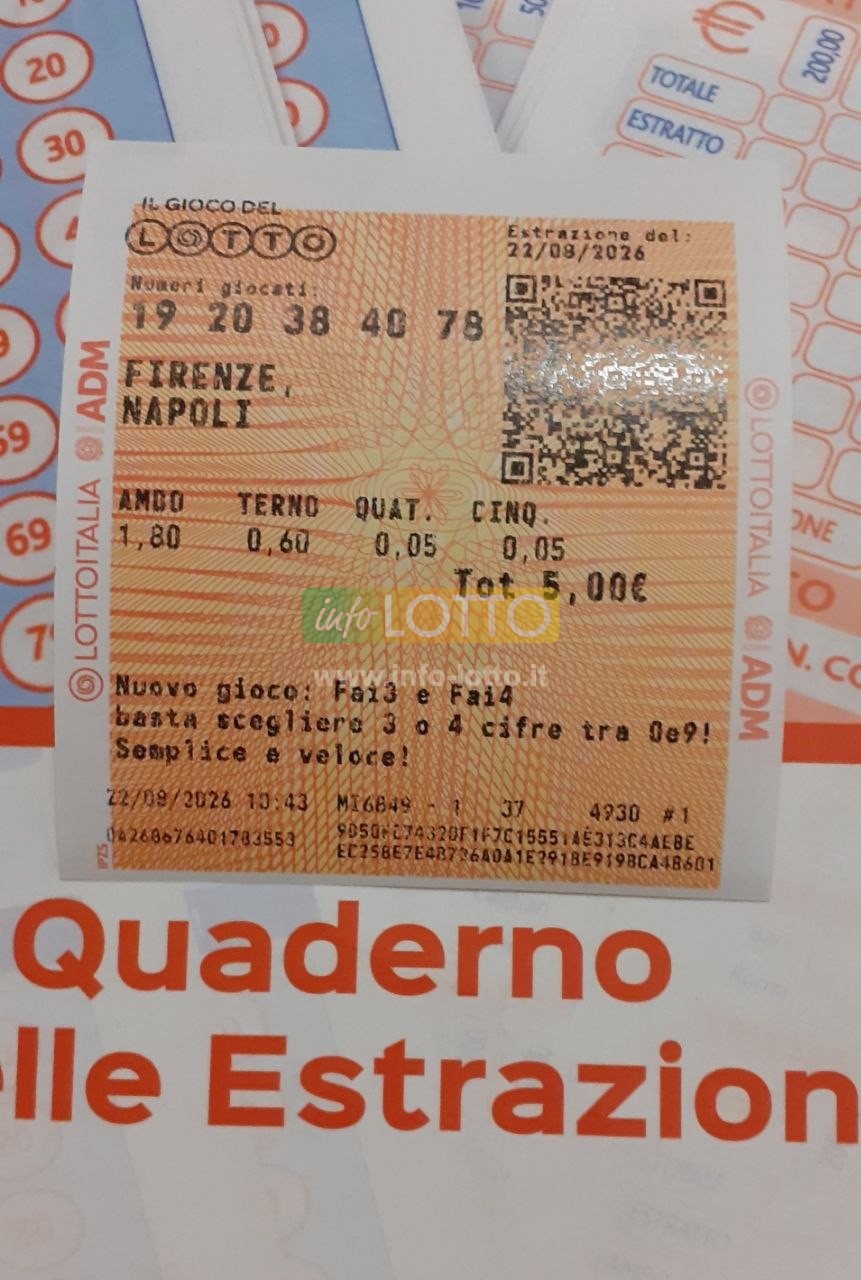 Vincita Agosto 2026
