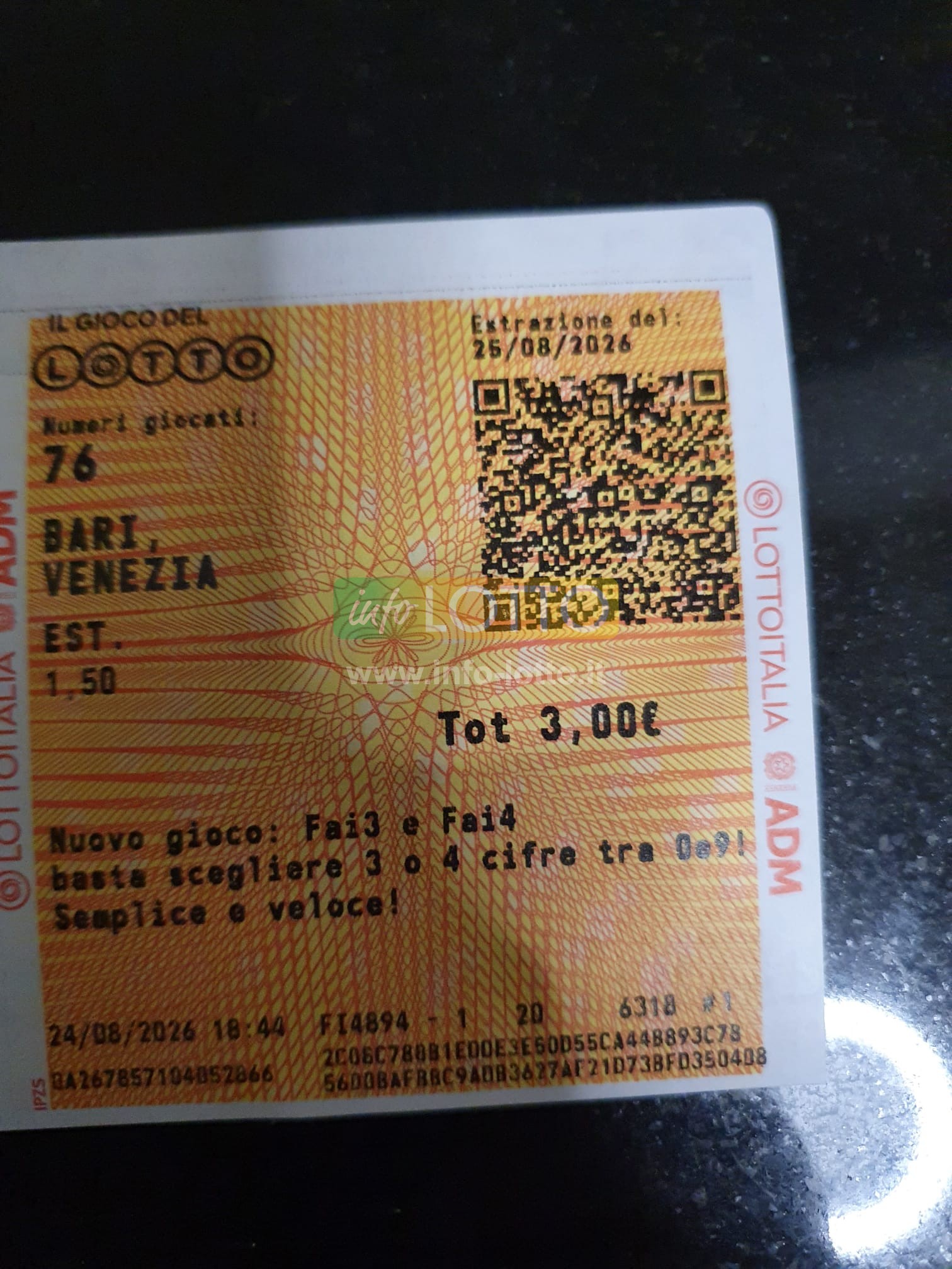 Vincita Agosto 2026
