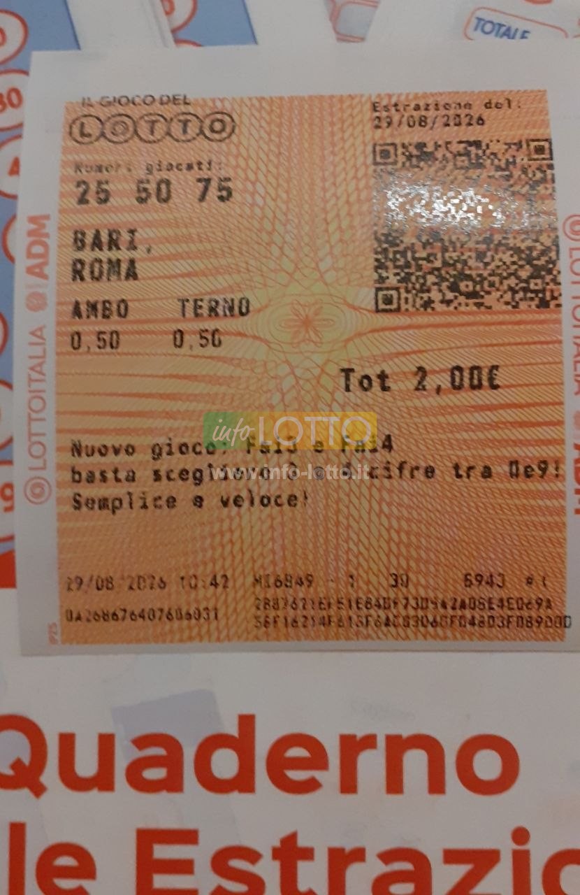 Vincita Agosto 2026