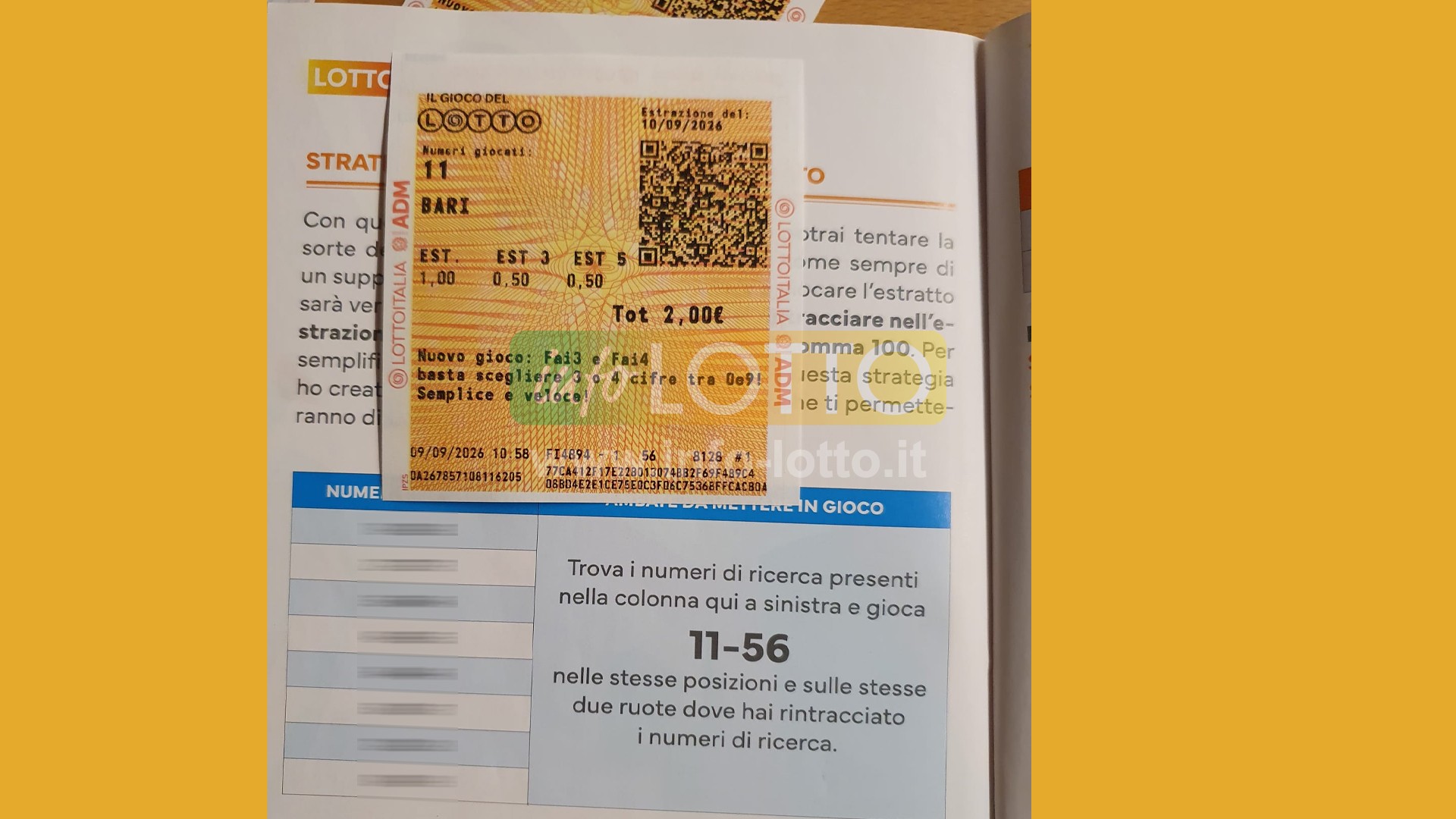Vincita Settembre 2026