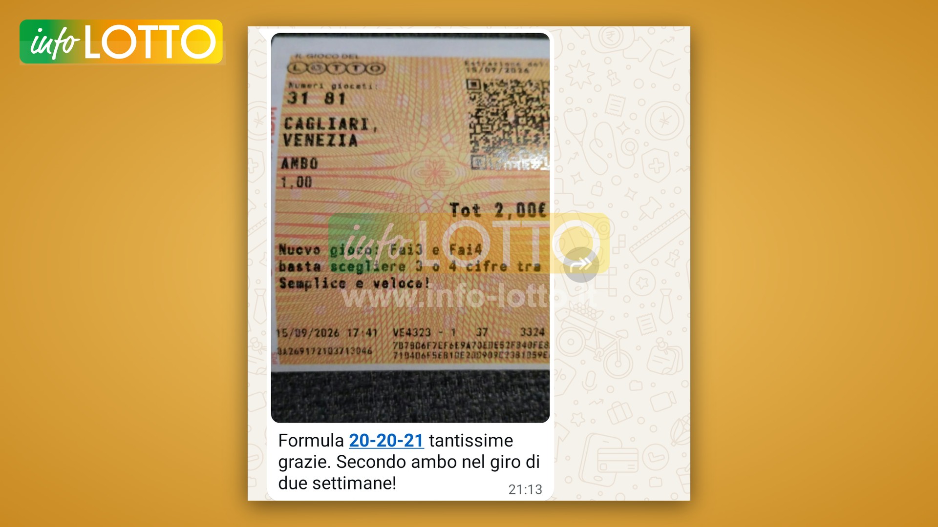 Vincita Settembre 2026