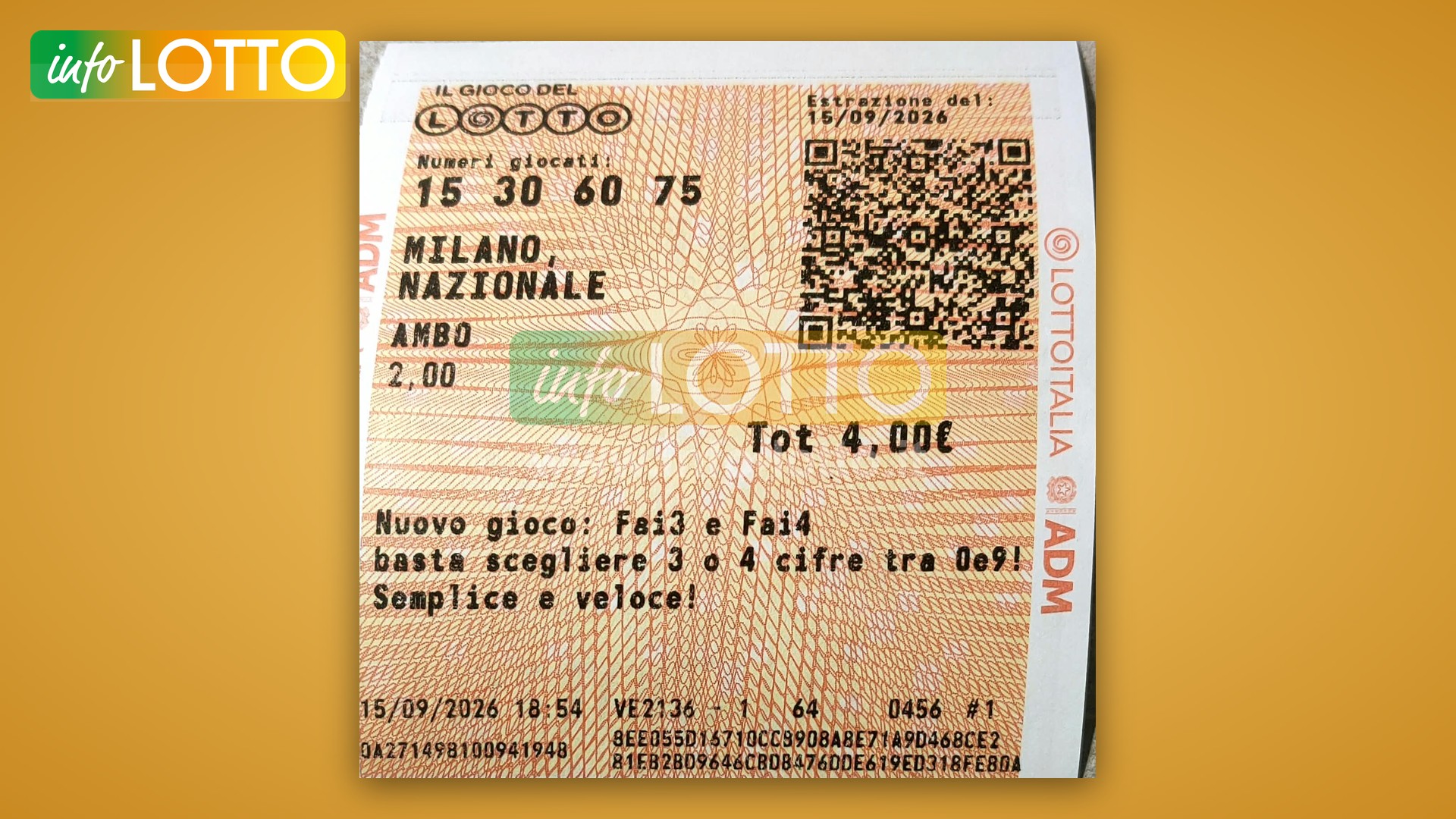 Vincita Settembre 2026