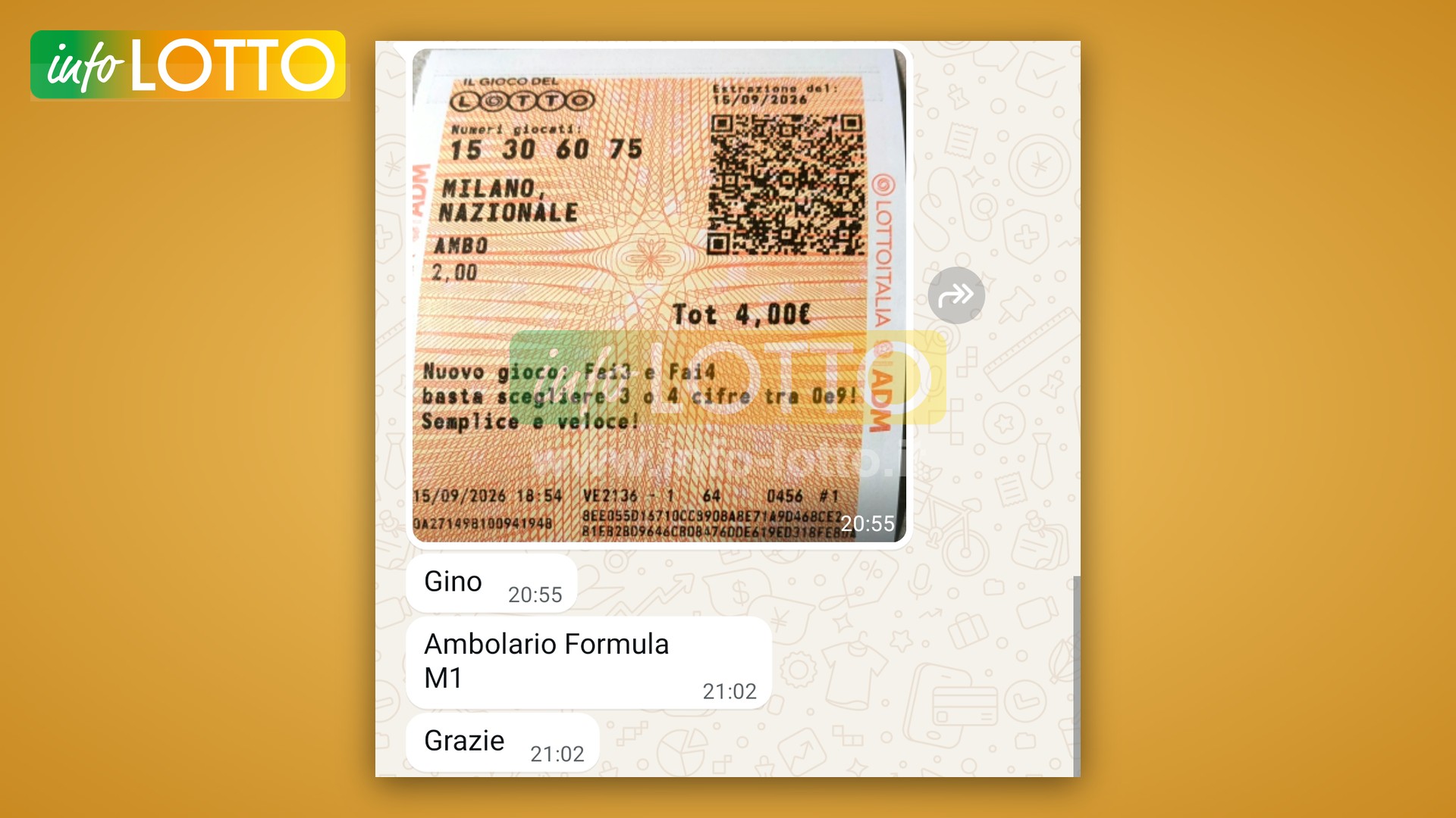 Vincita Settembre 2026