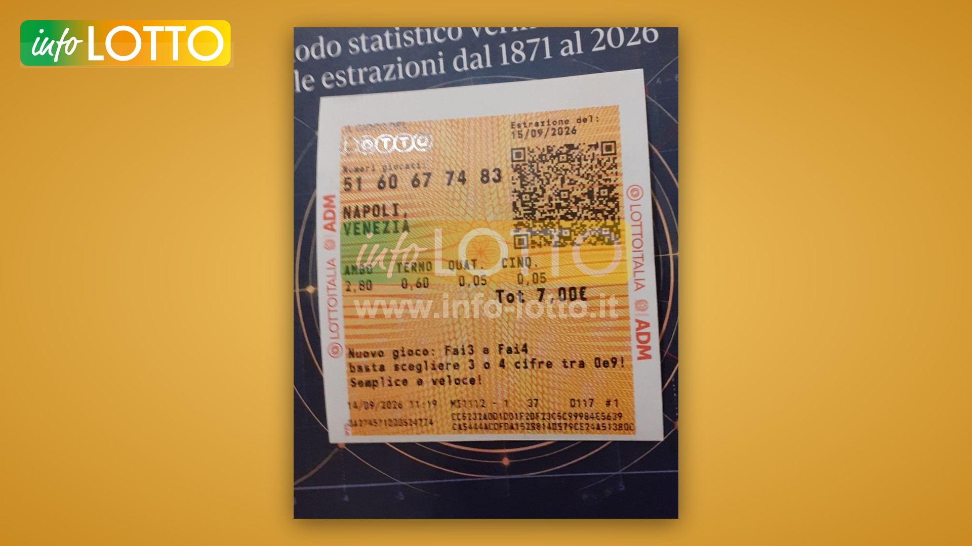 Vincita Settembre 2026