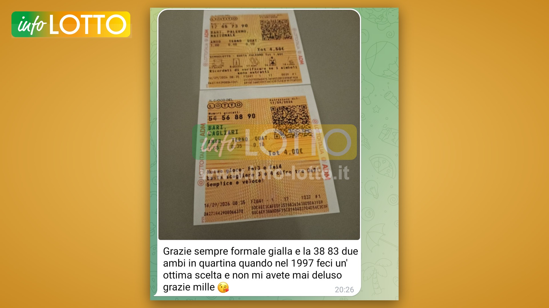 Vincita Settembre 2026