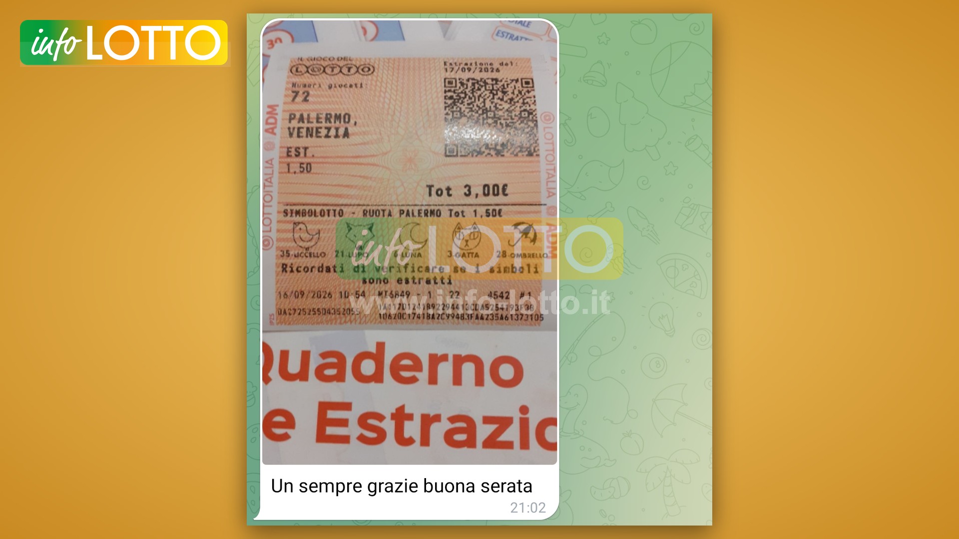 Vincita Settembre 2026